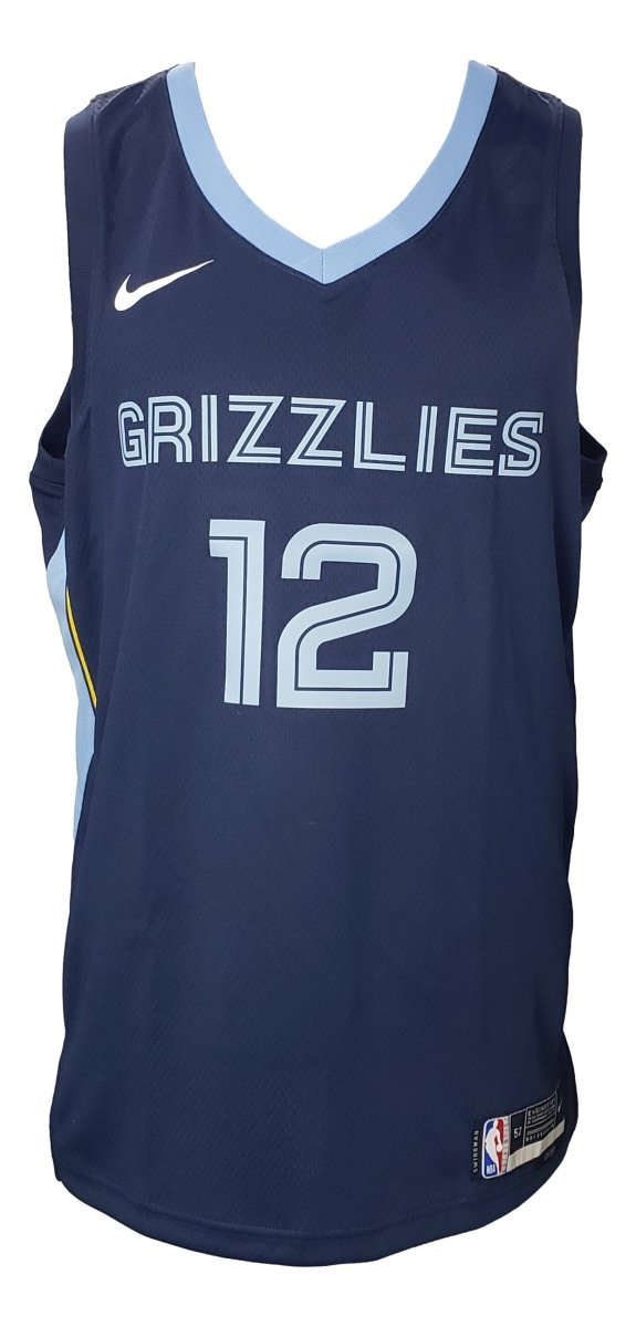 Ja Morant Autographed Memphis Grizzlies Navy Blue Nike Swingman Jersey Size XL - Authentic NBA Basketball Collectible for Fans & Memorabilia Enthusiasts - Perfect for Game Day, Display, or Gift Giving