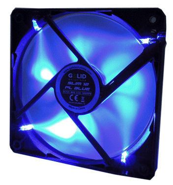 Gelid 120x120x15mm Slim Case Fan FN-FW12SlimBPL - Ultra Quiet 16mm PWM Cooling Fan for PC, Laptop & Gaming Rig - Perfect for Small Form Factor Builds & Silent PC Setups