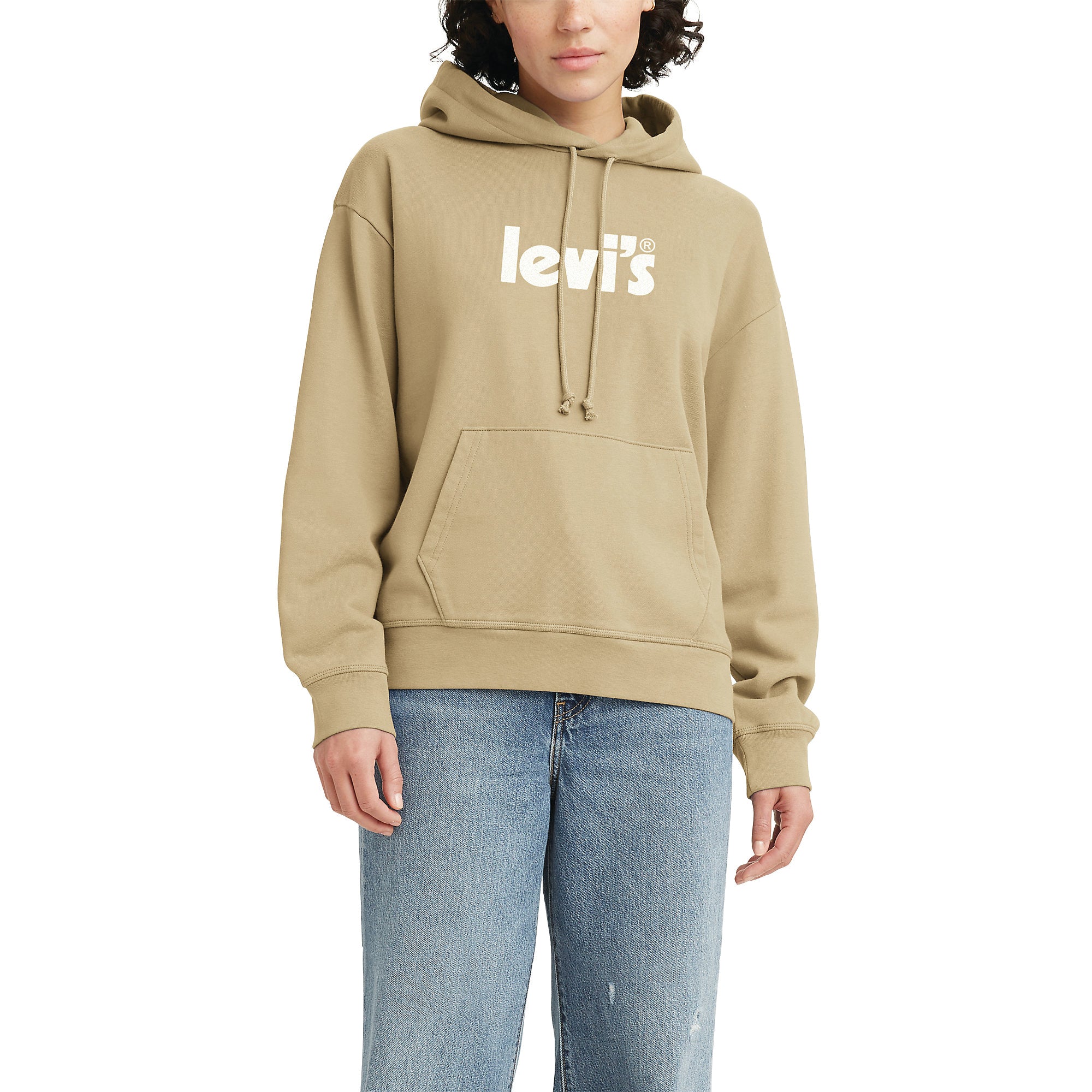 Women's Levi's Graphic Pullover Hoodie - Soft Cotton Sweatshirt with Stylish Print | Perfect for Casual Outfits, Lounge Wear & Street Style Fashion