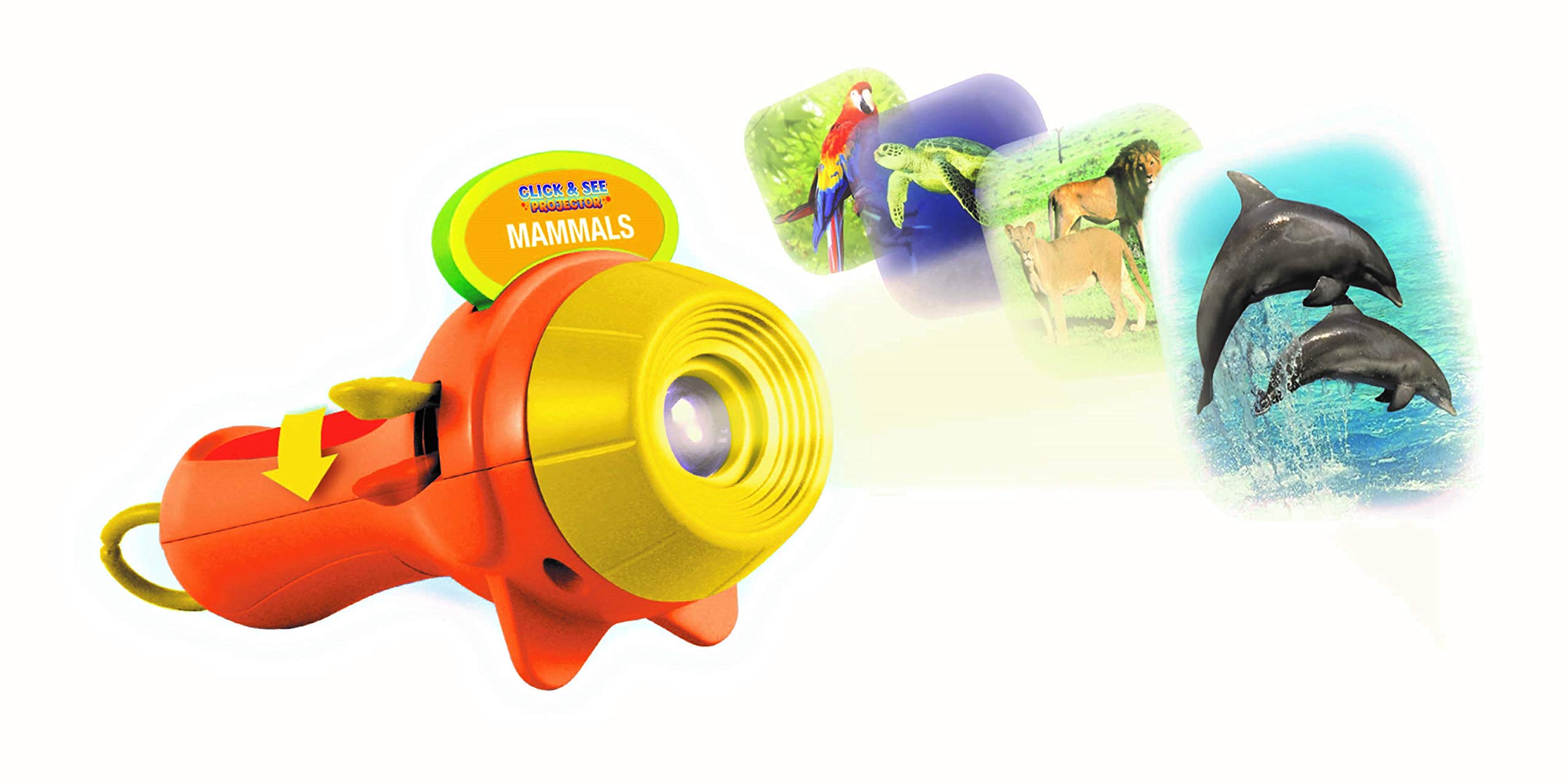 Animal Planet Click and See Projector Toy - Interactive Educational Kids Toy with 24 HD Slides for Learning Animals, Perfect for Classroom, Home & Travel Activities