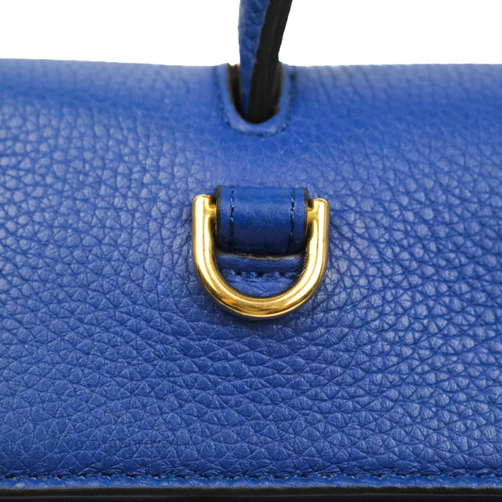 Celine Mini Belt Bag in Blue Grained Calfskin with Gold Hardware - Perfect for Everyday Use, Travel & Fashion Accessories