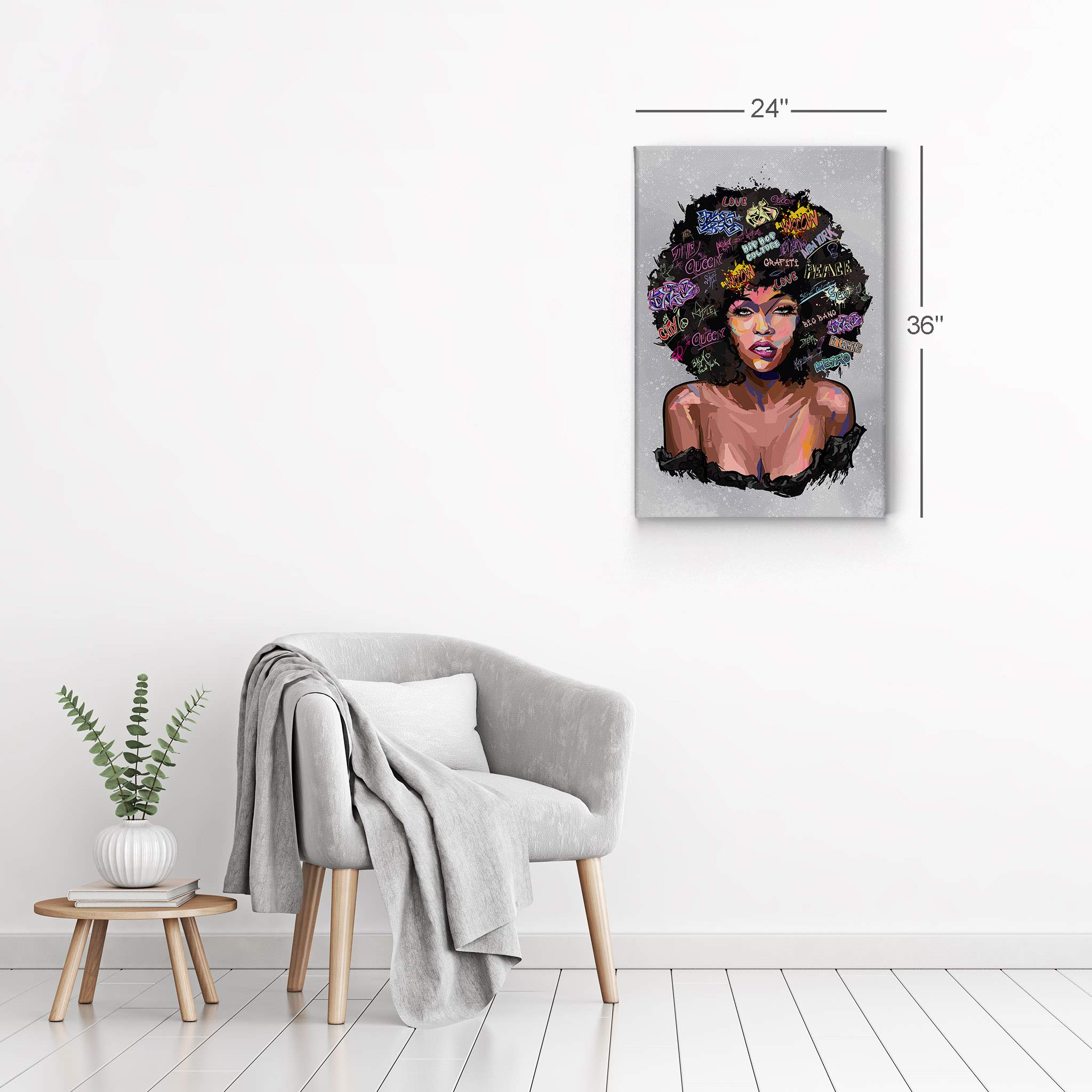 African American Wall Art Canvas Print - Black Art & African Decor for Home & Office - 36x24 Inches - Perfect for Living Room, Bedroom & Office Decor