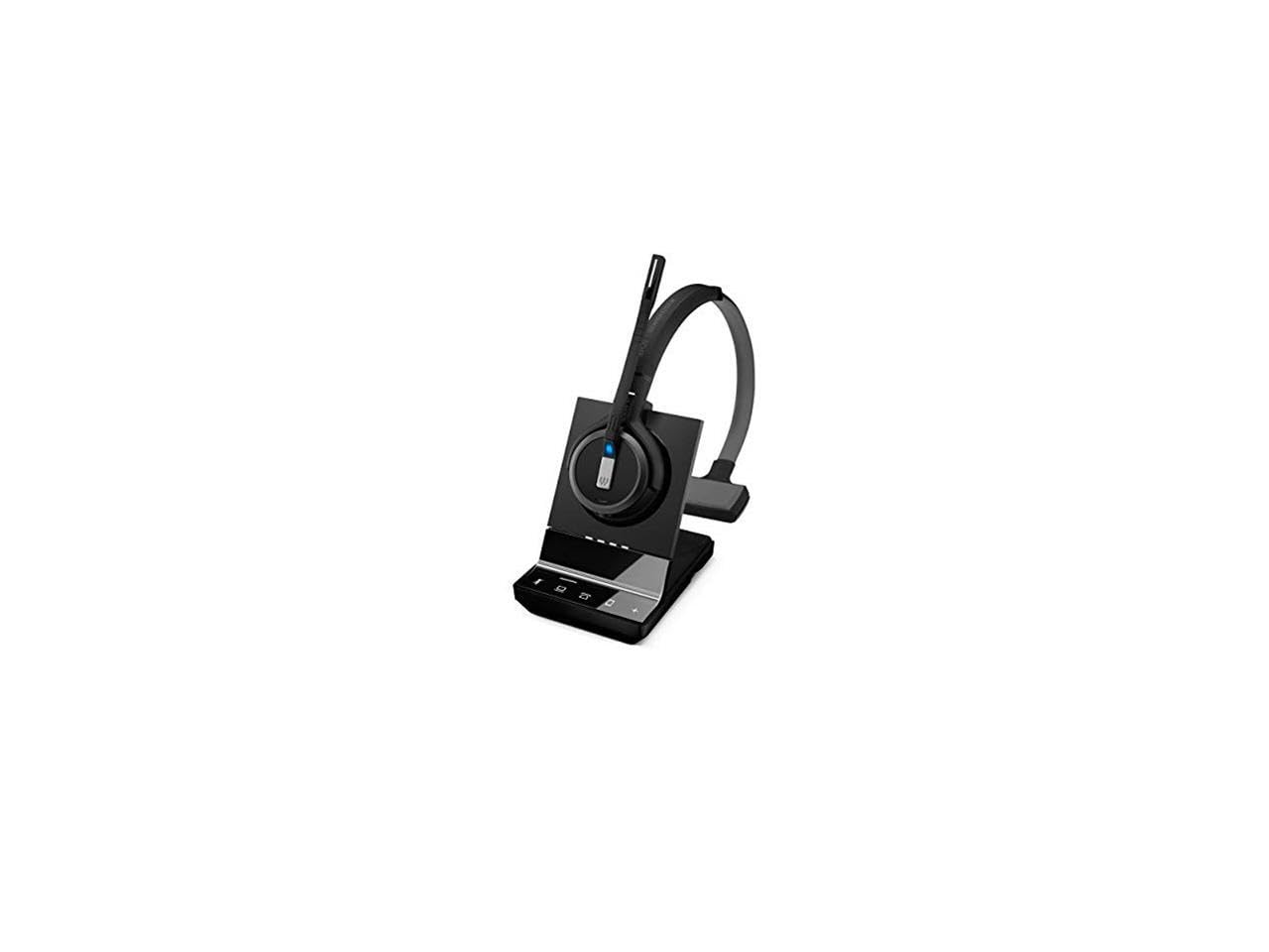 Sennheiser SDW 5035 Wireless DECT Headset - Monaural Single-Sided Design with Dual Microphone & Ultra Noise Cancelling for Desk Phone, Softphone & PC (Black) - Perfect for Call Centers, Remote Work & Office Communications