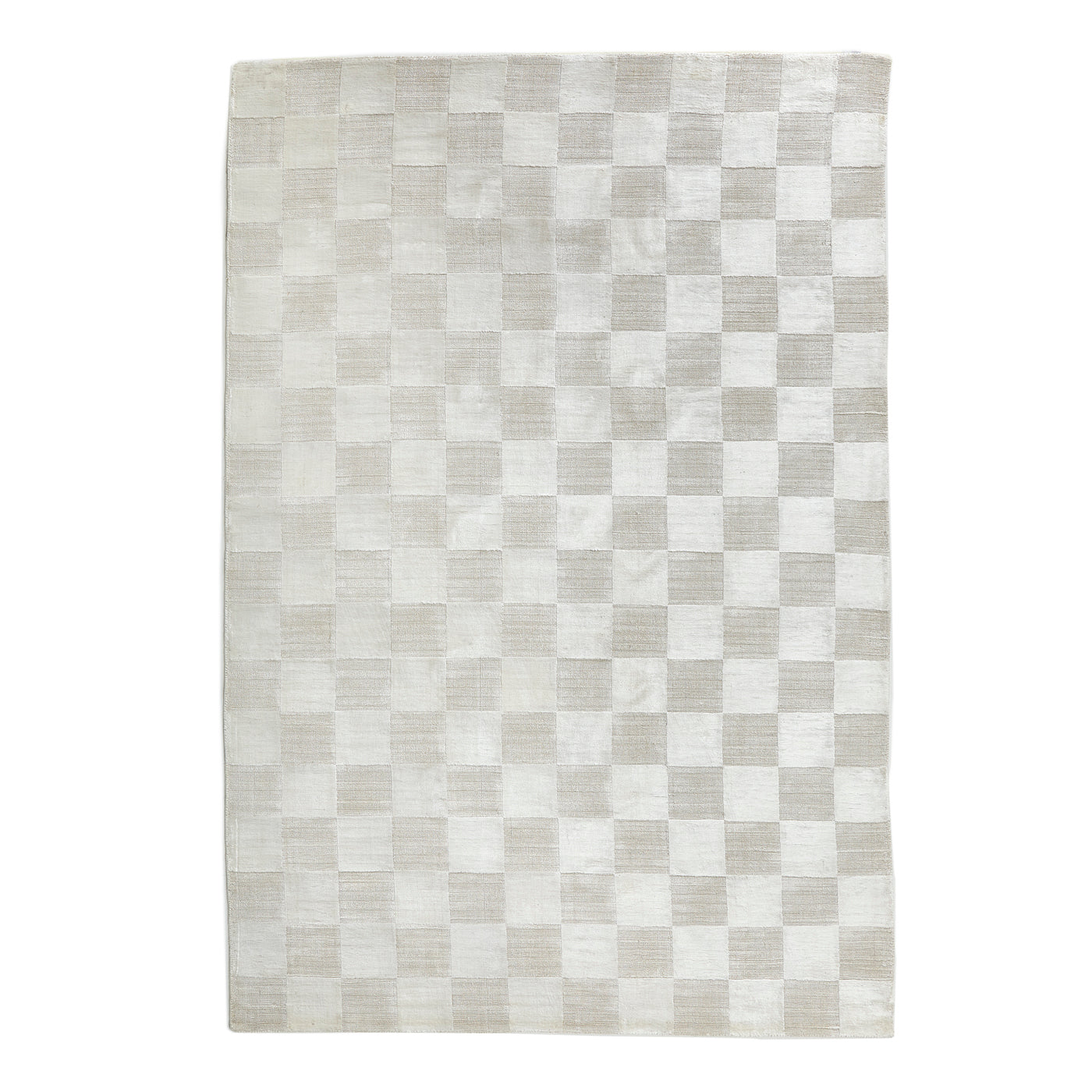 Checkerboard Hand Loomed Rug - Non-Slip Bohemian Style Area Rug for Living Room, Bedroom, Nursery - Perfect for Home Decor & Cozy Spaces
