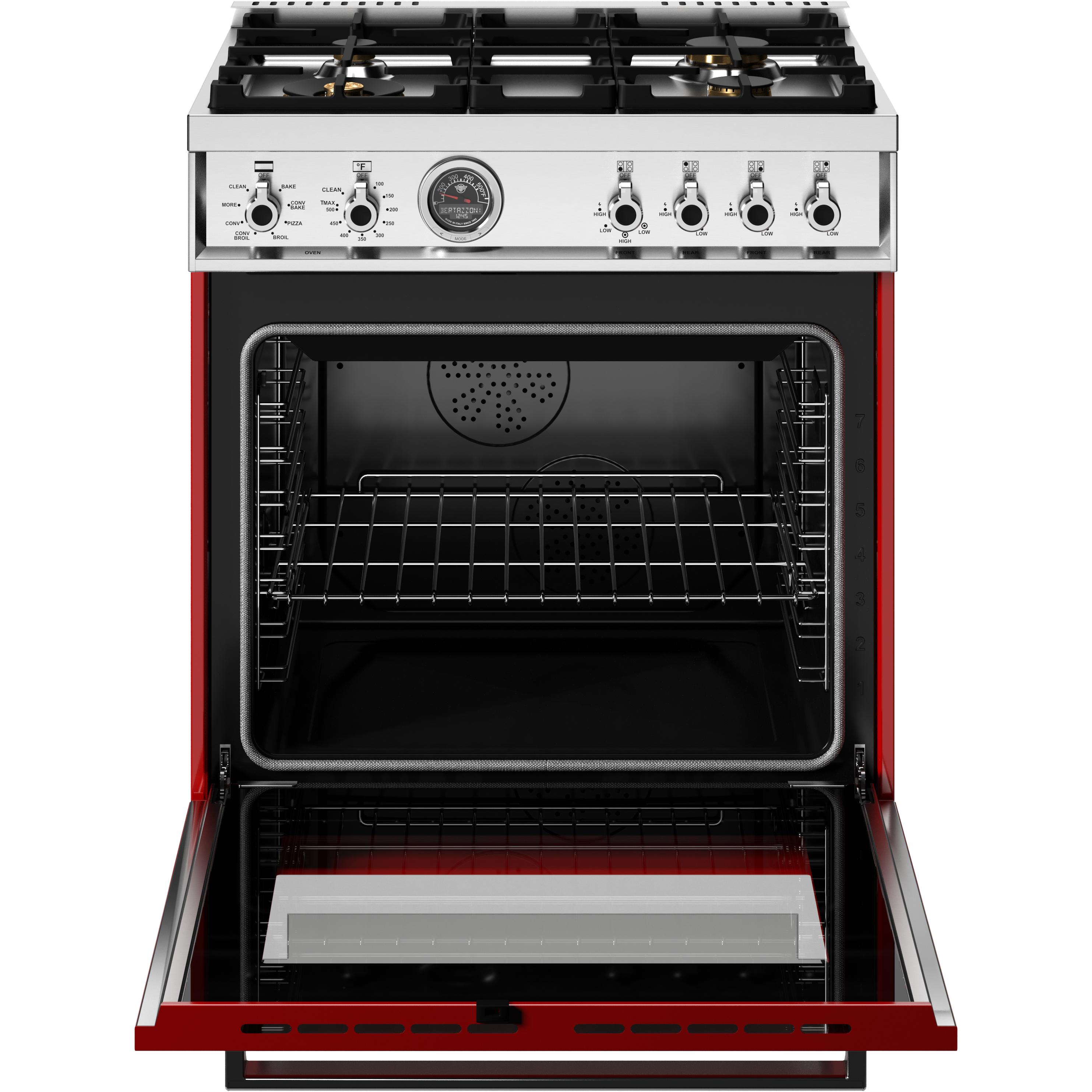 Bertazzoni PRO304BFEPROT 30-Inch Freestanding Dual Fuel Range - Professional Gas Stove & Electric Oven for Home Chefs | Perfect for Modern Kitchens, Cooking Enthusiasts & Gourmet Meal Preparation