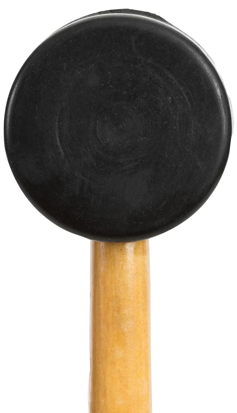 GreatNeck RM32 32 Oz Heavy Duty Rubber Mallet Hammer - Dual Sided Non-Marring Head with Polished Hardwood Handle - Perfect for Construction, Woodworking, Automotive & DIY Projects - Ideal for Framing, Cabinet Installation, Upholstery & Metalworking