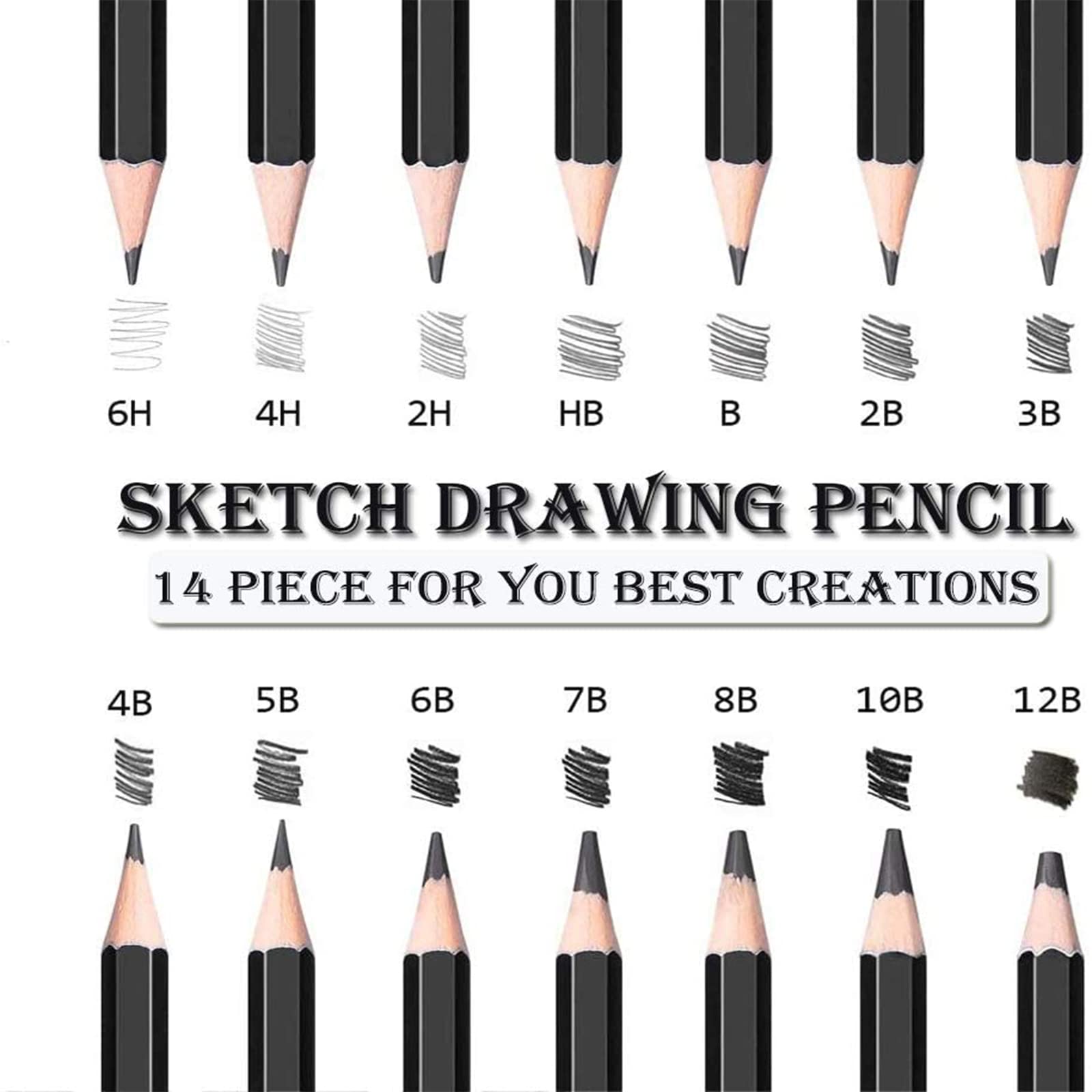 38-Piece Professional Drawing Pencil Set - Graphite & Charcoal Sketching Pencils for Artists & Beginners | Perfect for Sketching, Shading, and Art Projects