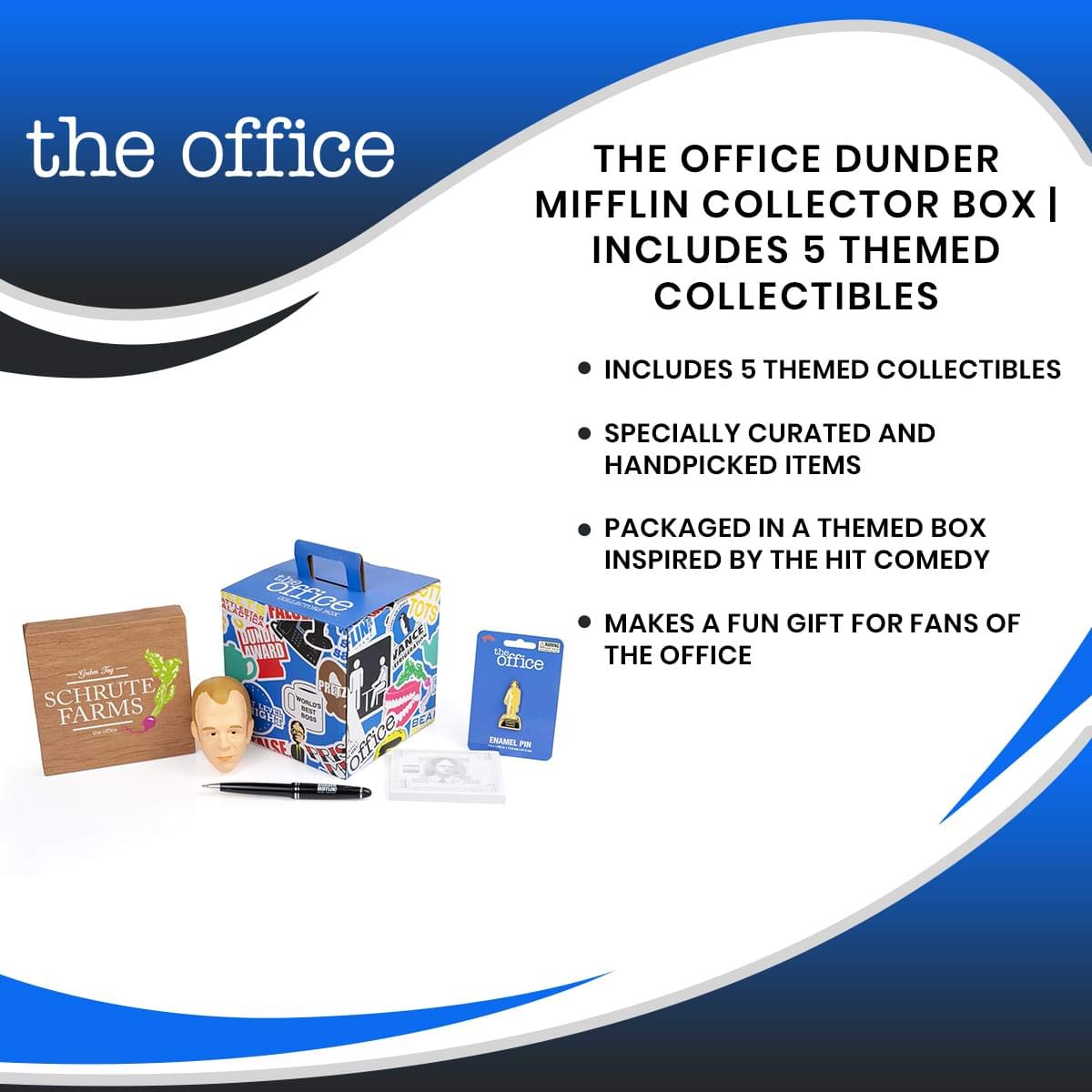 Dunder Mifflin Collector Looksee Box - The Office TV Show Merchandise | 5 Themed Collectible Toys | Perfect Geek Gift for Fans | Great for Office Decor, Themed Parties & Pop Culture Collections