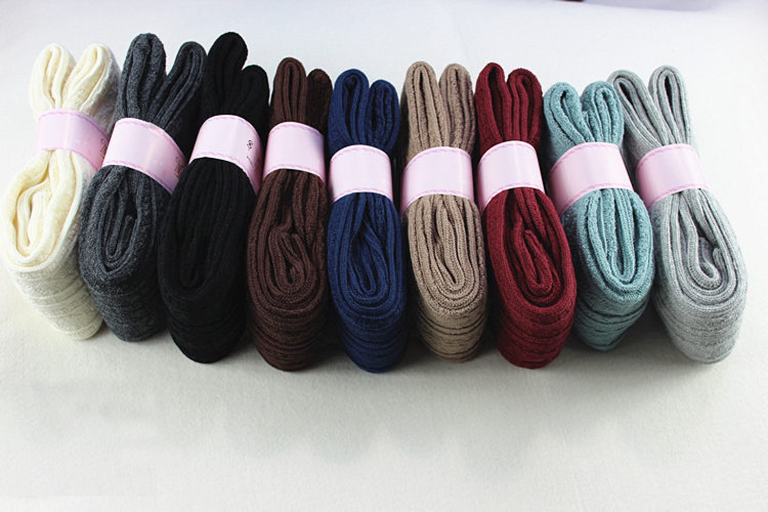 Women's Extra Long Thigh High Socks - 9 Pairs for Winter & Boots