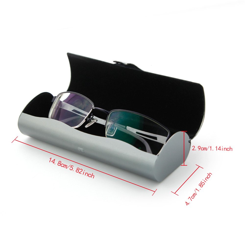 Premium Aluminum Eyeglass Case - Hard Protective Spectacles Holder with Simple Design (Deep Pewter) | Durable Travel & Everyday Use for Men & Women