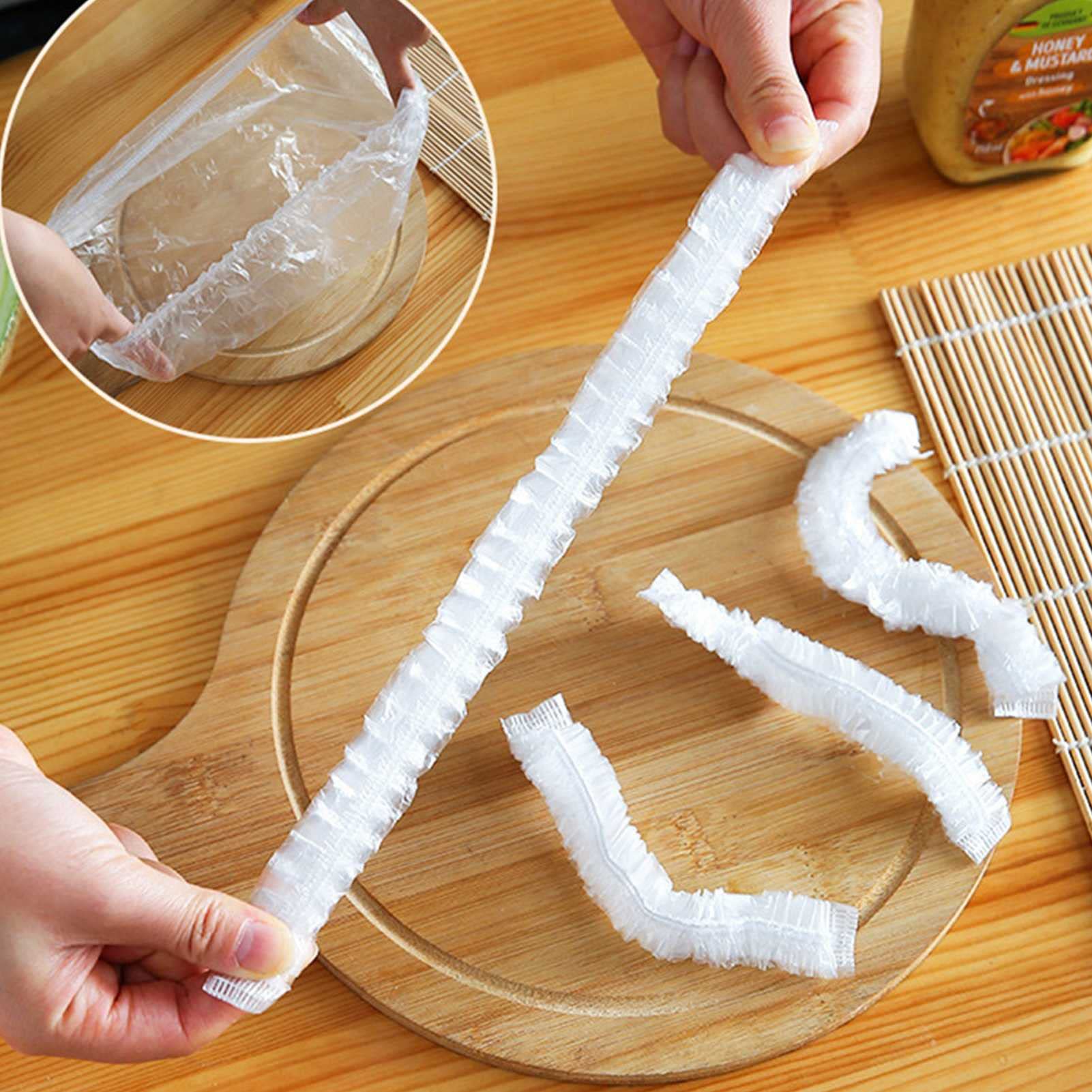 Hgcar 200pcs Reusable Silicone Food Covers - Stretchable Bowl Covers for Fresh Food Storage, Elastic Plastic Wrap Alternative | Perfect for Meal Prep, Leftovers & Refrigerator Organization