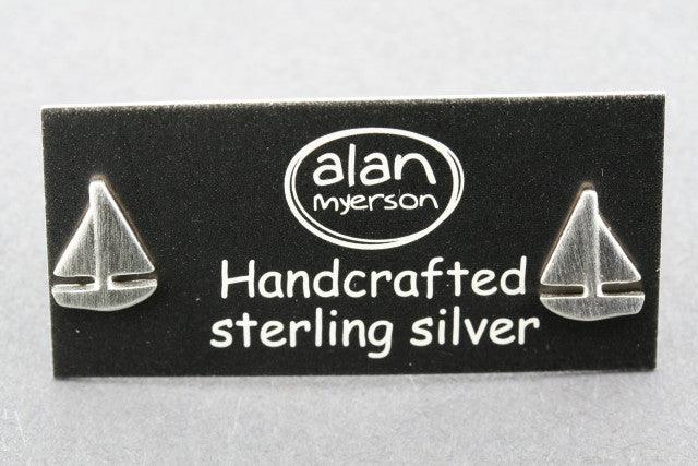 Sterling Silver Sailboat Stud Earrings - Nautical Jewelry for Women - Perfect for Beach Vacations & Summer Outfits