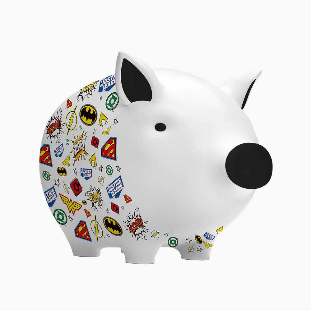 DC Universe Superhero Piggy Bank for Kids - Batman, Superman & Wonder Woman Coin Bank - Perfect for Birthday Gifts & Savings Goals