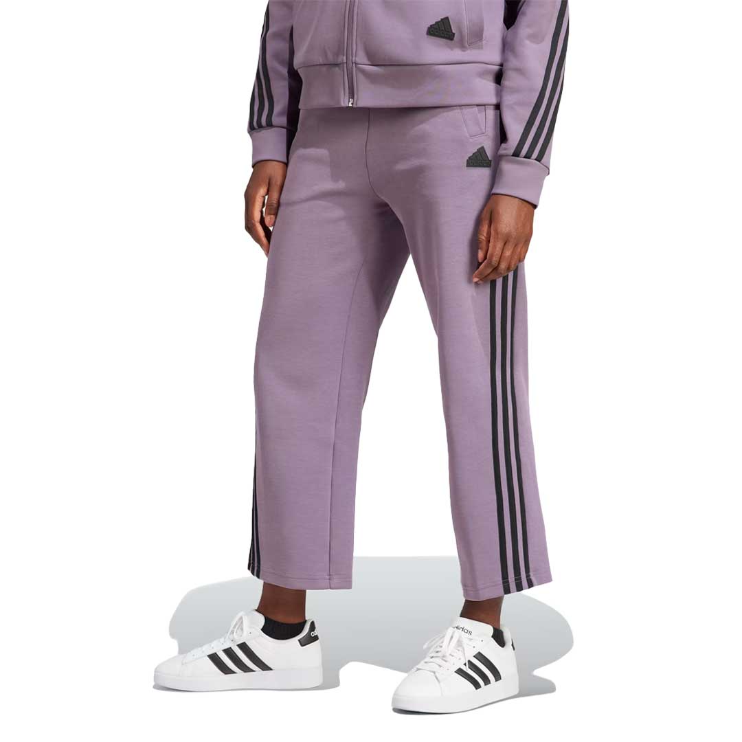 Adidas Women's Future Icons 3 Stripes Yoga Pants - High Waisted Athletic Lounge Pants for Running, Workout & Casual Wear (IM2452)