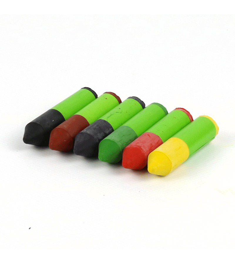Set of 6 Chubby Gnome Crayons for Kids - Non-Toxic & Easy-Grip Coloring Pencils by okoNORM - Perfect for Toddler Art Projects, Classroom Activities & Birthday Gifts