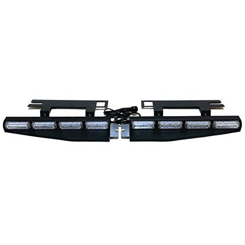 96W LED Strobe Light Bar for Trucks & Cars - Amber/White Emergency Warning Beacon - Dash & Visor Mount - Ideal for Roadside Emergencies & Work Zone Safety