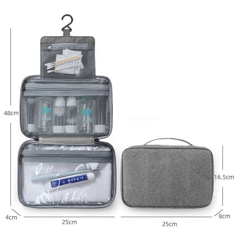 Waterproof Hanging Foldable Travel Toiletry Bag for Women & Men - Perfect for Camping, Gym, and Vacation Trips | A1352