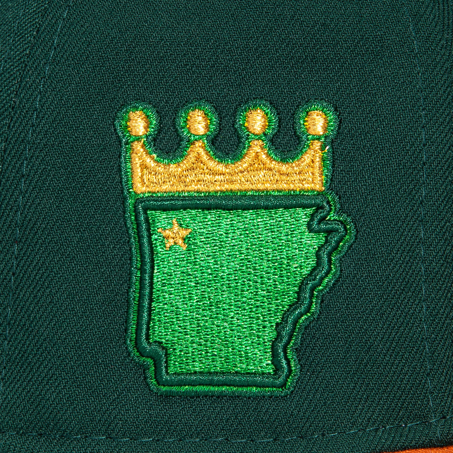 New Era 59Fifty MLB Northwest Arkansas Naturals Baseball Cap with State Patch - Green & Burnt Orange for Men's Fashion & Sports Fans