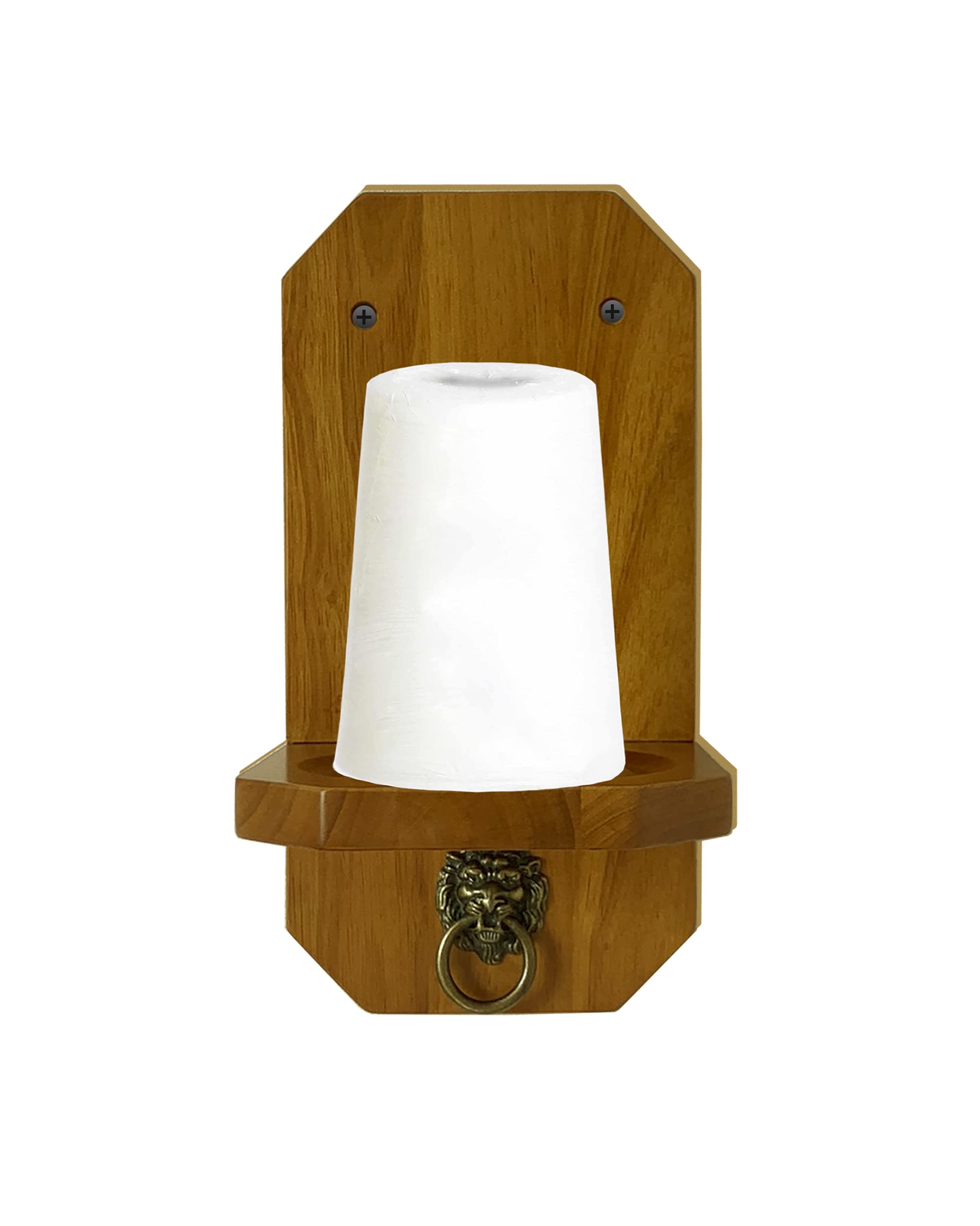 Premium Wall Mounted Cone Chalk Holder for Pool Tables - Solid Wood Hand Chalk Stand in Classic Oak, Mahogany & Black Finish | Perfect for Billiard Rooms, Game Rooms & Bars (Chalk Not Included)