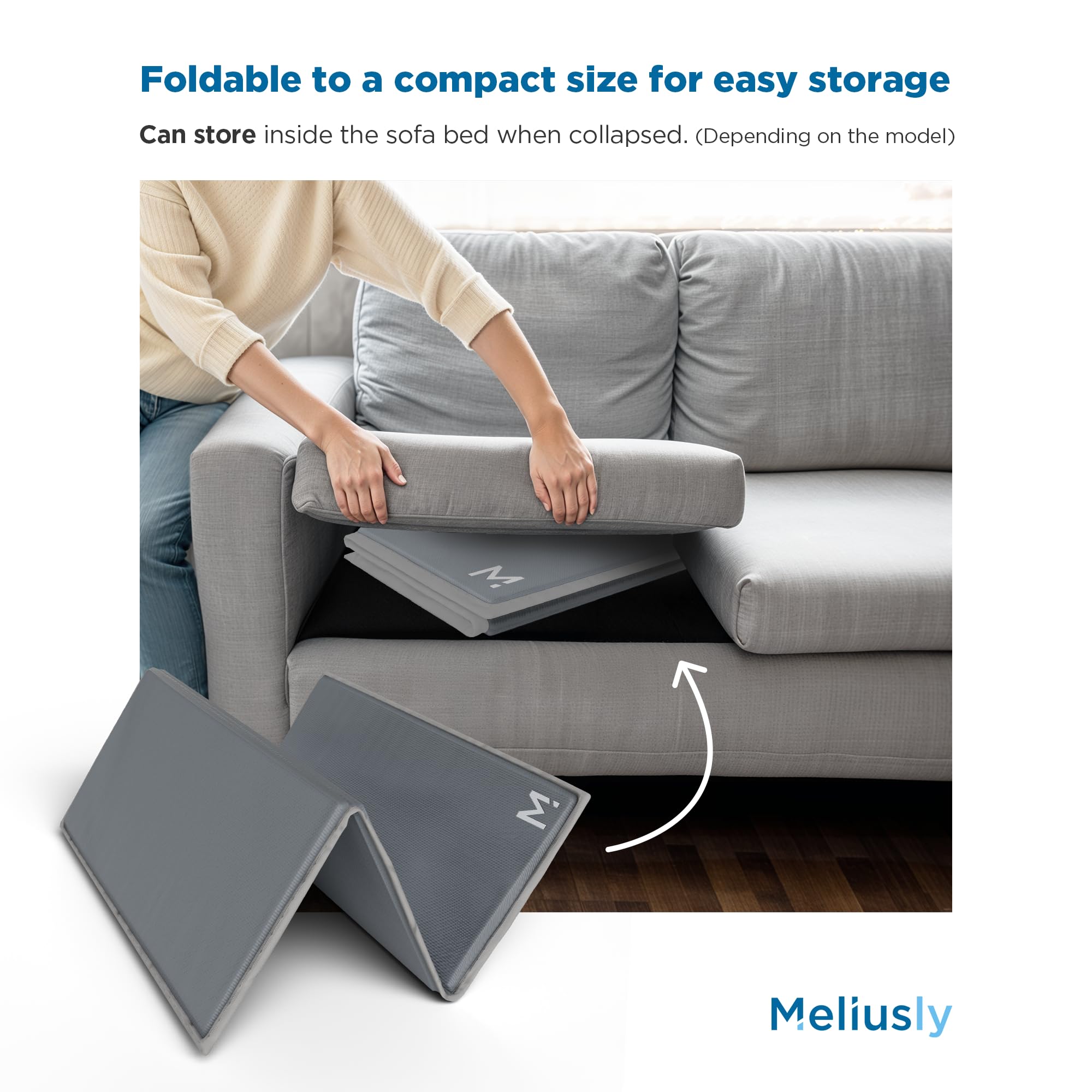 **Heavy Duty Sleeper Sofa Support Board (48x48 Inches) - Reinforced Wood Sofa Bed Support for Pull Out Couch Mattress, Sleeper Bar Shield - Ideal for Guest Rooms, Living Rooms & Small Spaces - SleeperSaver by Meliusly**
