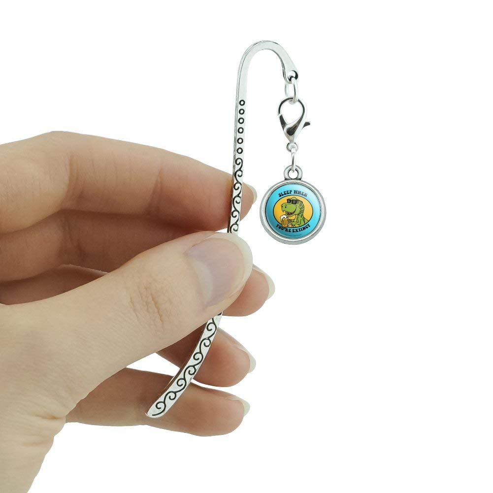 Funny Dinosaur Metal Bookmark - Extinct Dino Page Marker with Charm for Book Lovers | Perfect Gift for Readers, Students & Bibliophiles