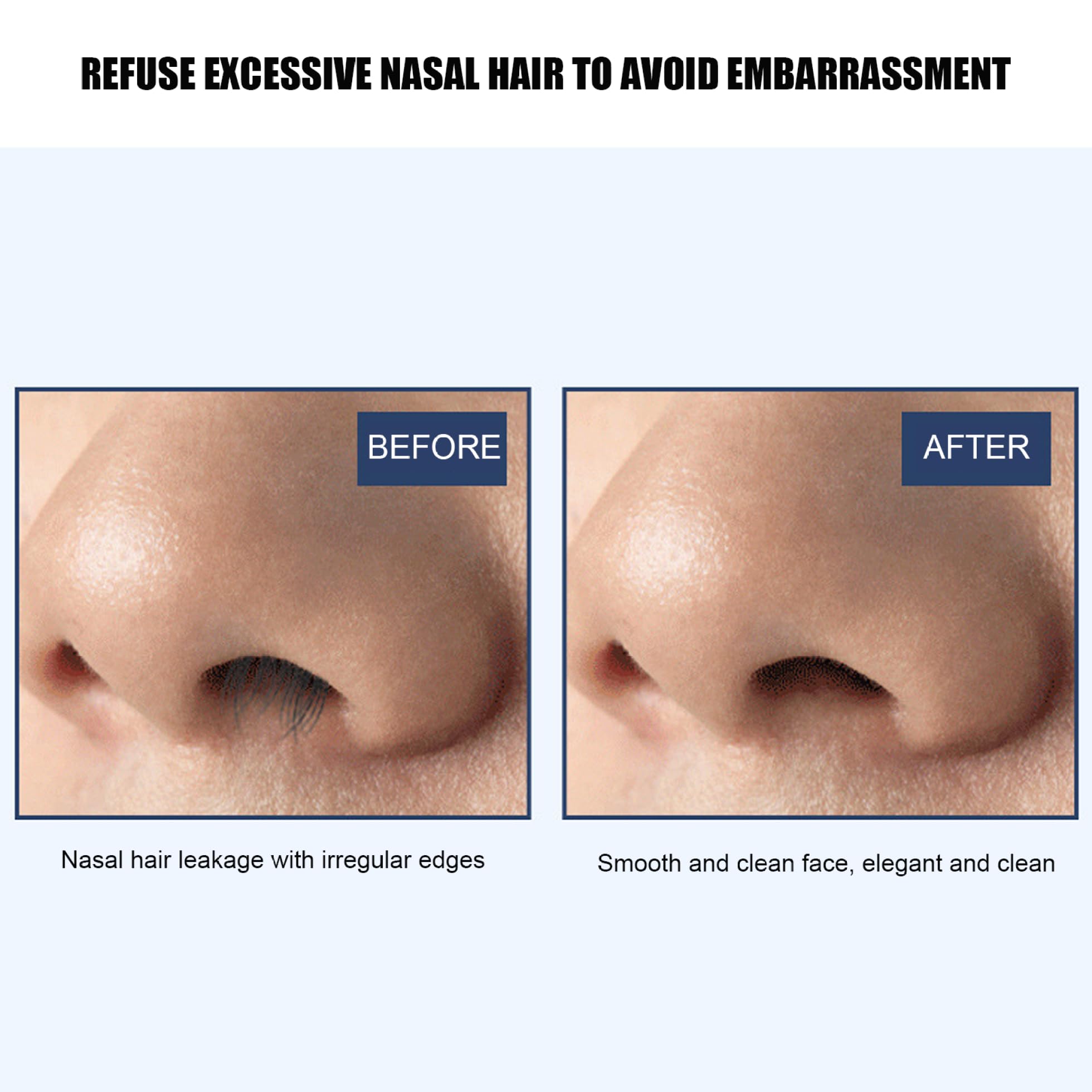 Double Sided Nose & Eyebrow Trimmer for Women & Men - 3Pcs with Case - Perfect for Travel & Grooming