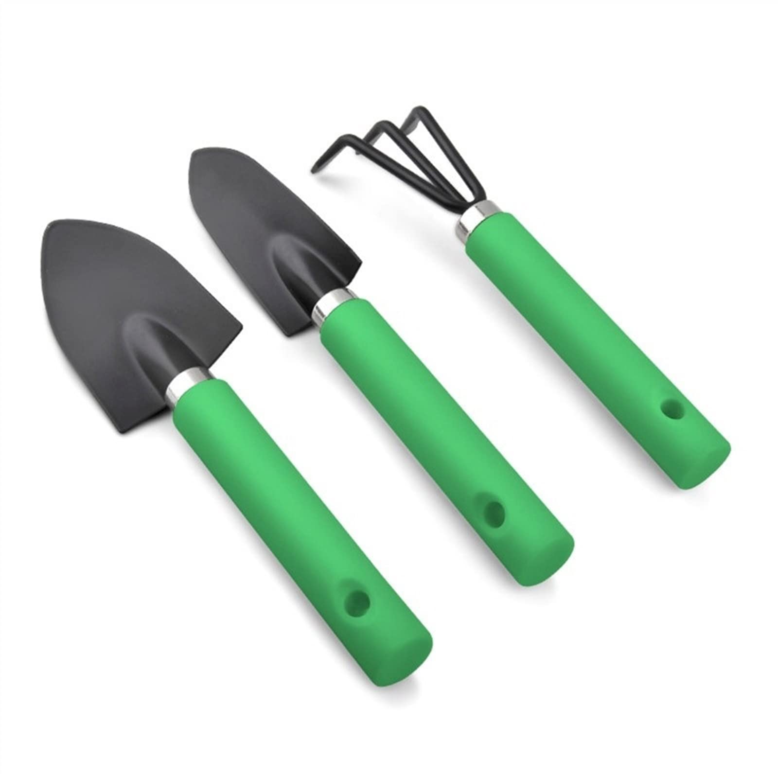 3-Piece Mini Garden Shovel Rake Spade Set - Wooden Handle Bonsai Tools for Potted Plants, Flowers & Gardening - Perfect for Indoor Herb Gardens, Succulent Care & Small Space Gardening (Color: 01)