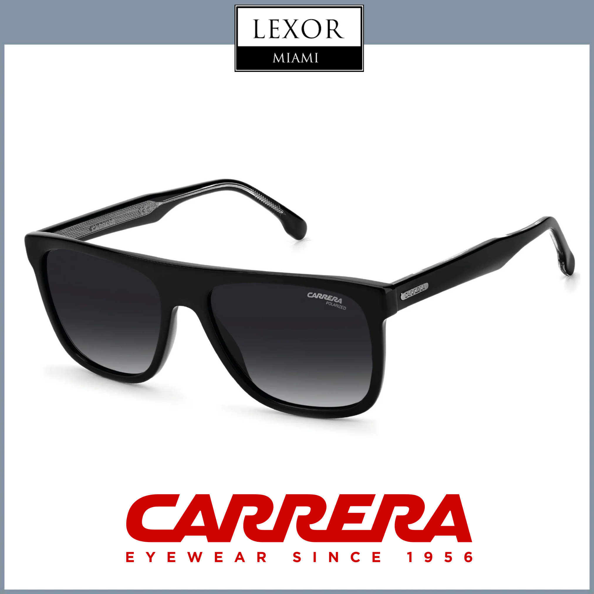 Carrera 267/S 0807 WJ Black Polarized Sunglasses for Men - UV Protection, Lightweight & Stylish - Perfect for Driving, Outdoor Sports & Daily Wear
