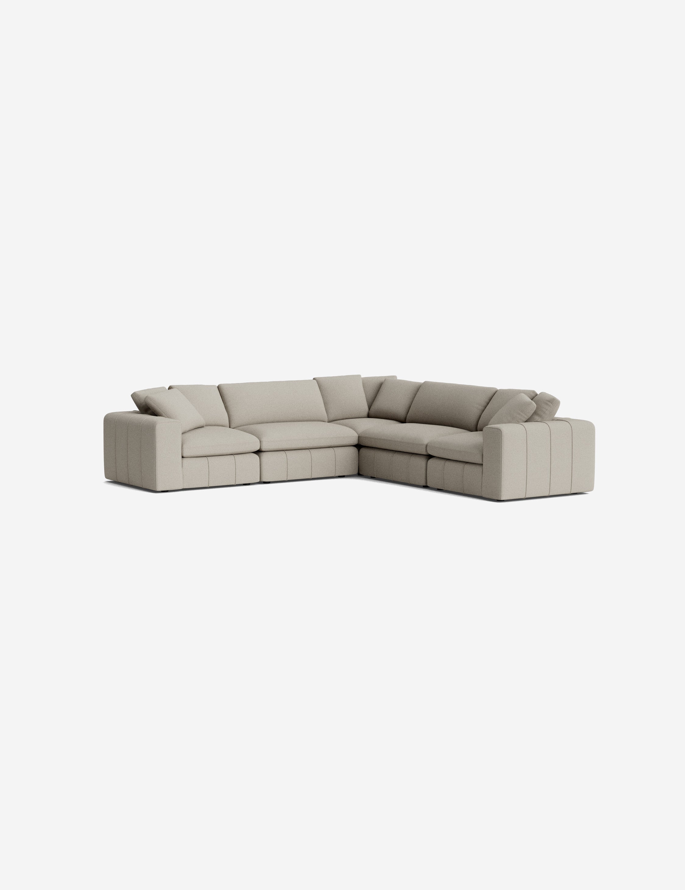 Capella Modular Corner Sectional Sofa - Modern L-Shaped Couch for Living Room, Home Theater & Lounge Areas | Customizable Comfortable Furniture