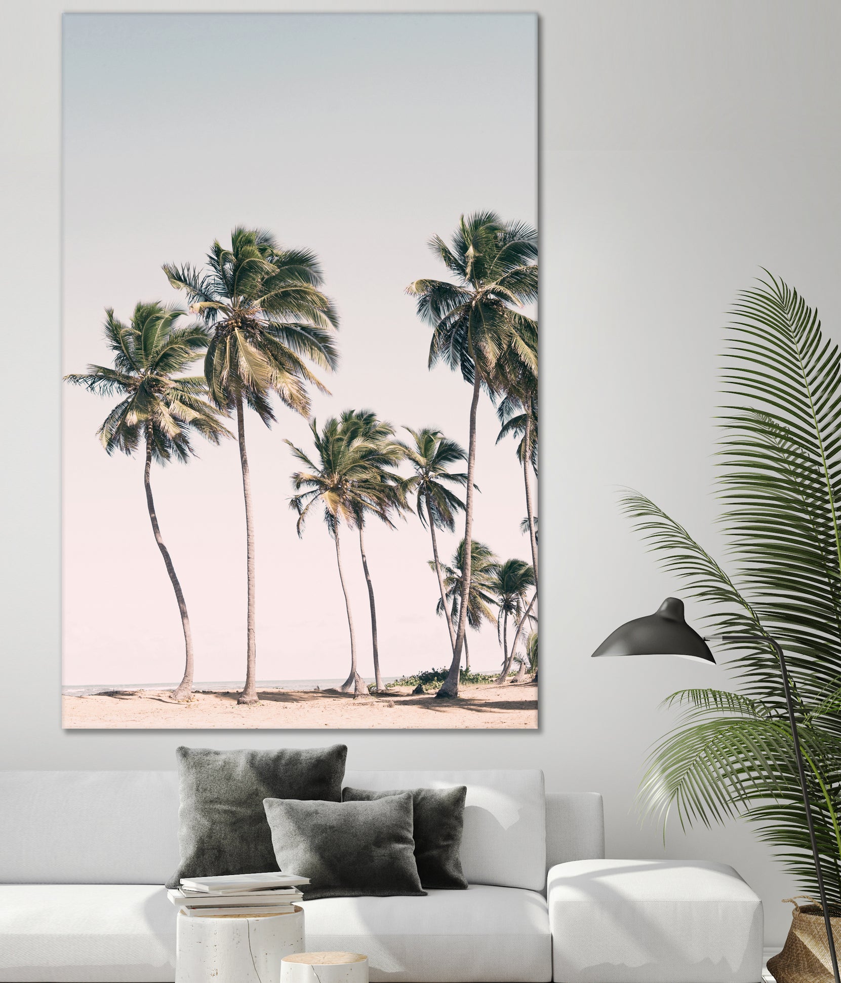 Blush Pink Tropical Trees - Artificial Palm Plants for Home & Office Decor - Perfect for Living Room, Bedroom, Wedding & Party Decorations