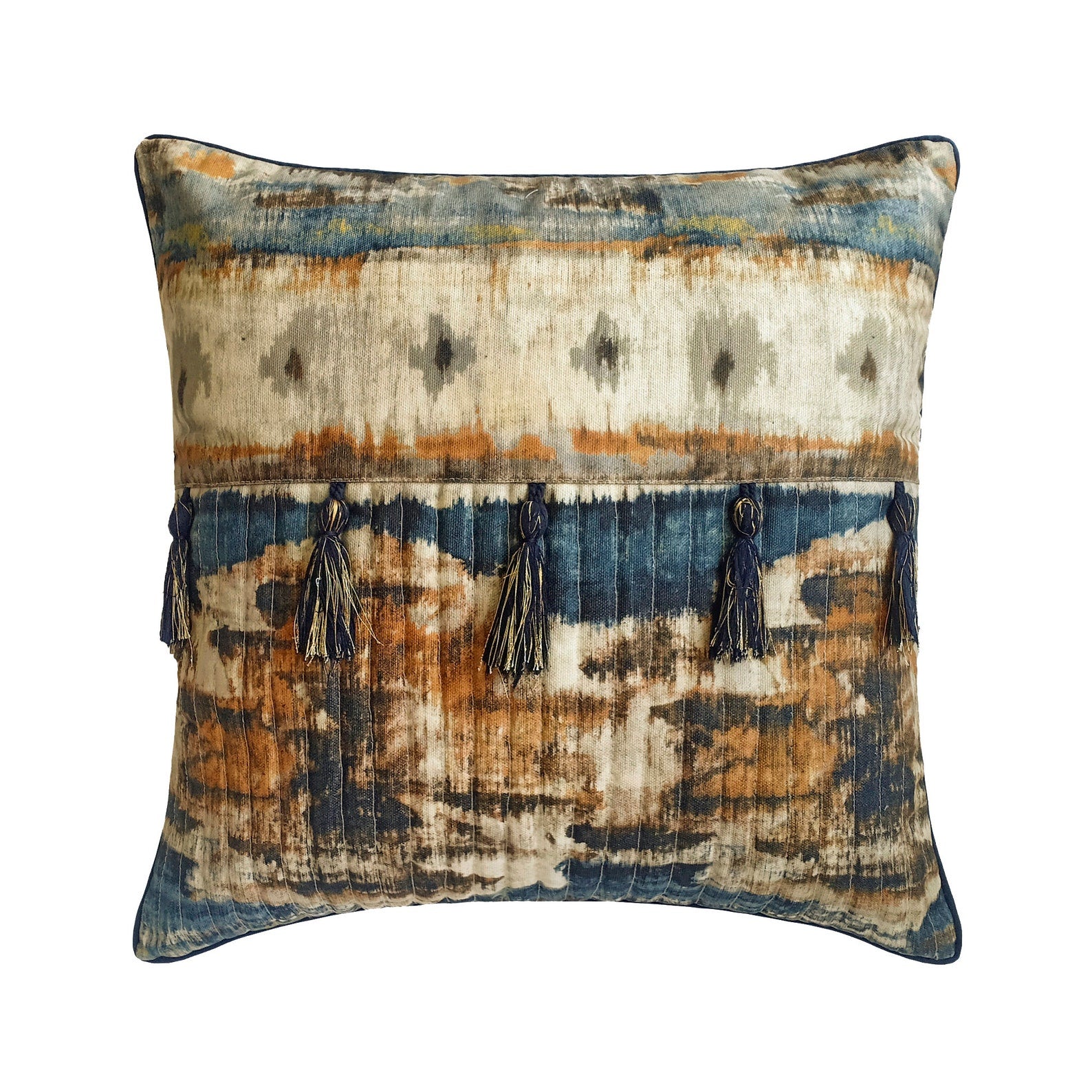 Amisha Blue Cotton Throw Pillow Cover - Soft Decorative Cushion Case for Sofa, Bed & Home Decor - Perfect for Living Room, Bedroom & Cozy Spaces