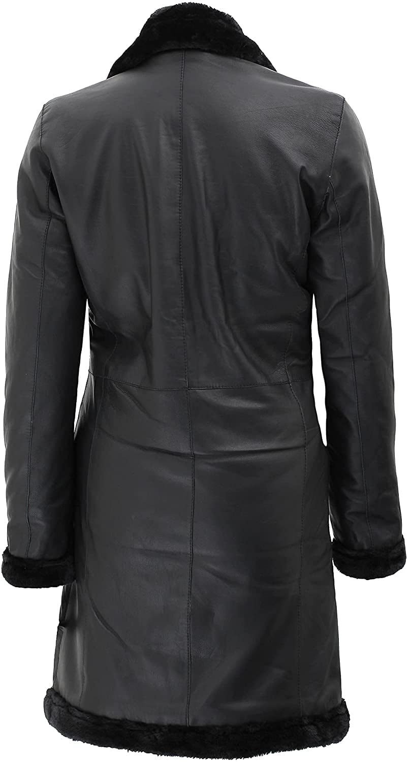 Blingsoul Women's Real Lambskin Hooded Leather Jacket - Winter Coats for Women | Warm & Stylish Outerwear for Cold Weather, Casual Outings & Fashion Streetwear