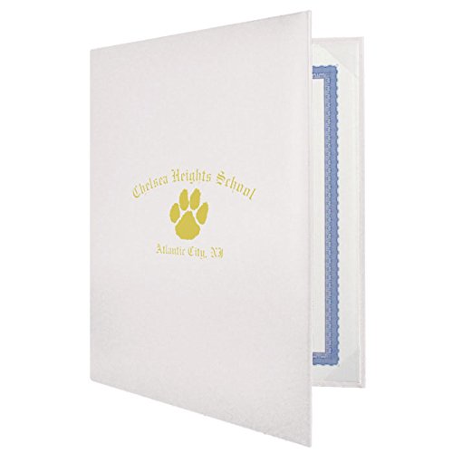 Jones School Supply - 50 Pack White Custom Diploma Covers - Premium Certificate Holders for Graduation, Awards, and Academic Achievements