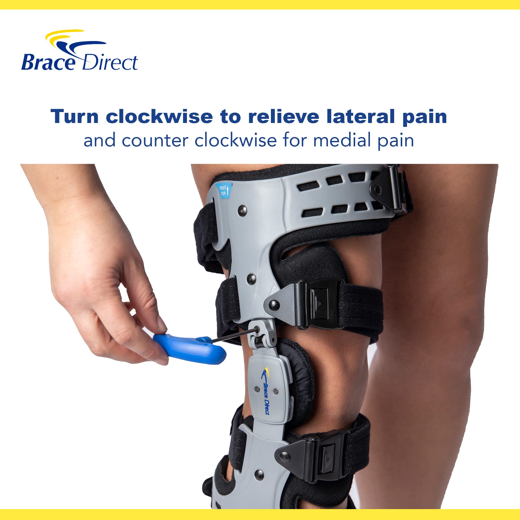 Brace Direct OA Unloader Knee Brace - Relief for Arthritis Pain, Osteoarthritis, Cartilage Repair, Bone Degeneration - Medial/Lateral Support for Walking, Running & Daily Activities