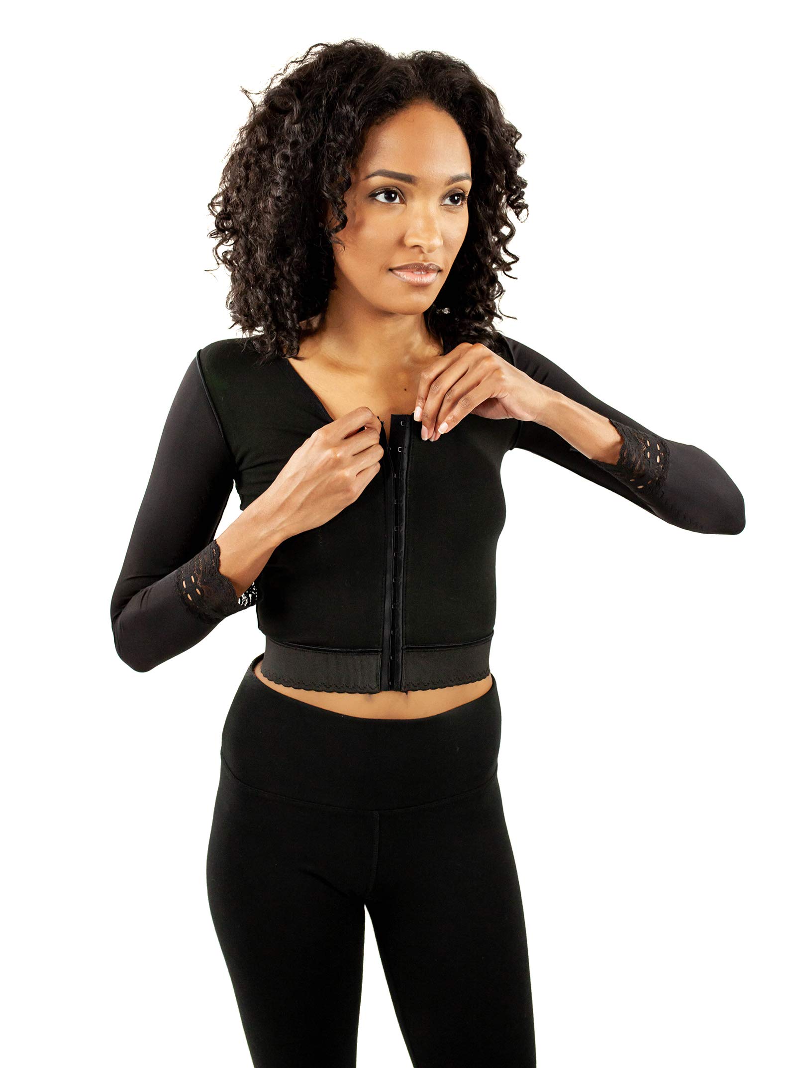 ContourMD Women's Compression Vest & Quarter Sleeve Shirt - Post-Surgery Recovery Garment for Breast Augmentation, Reduction & Liposuction | Perfect for Post-Op Healing, Swelling Control & Comfortable Support