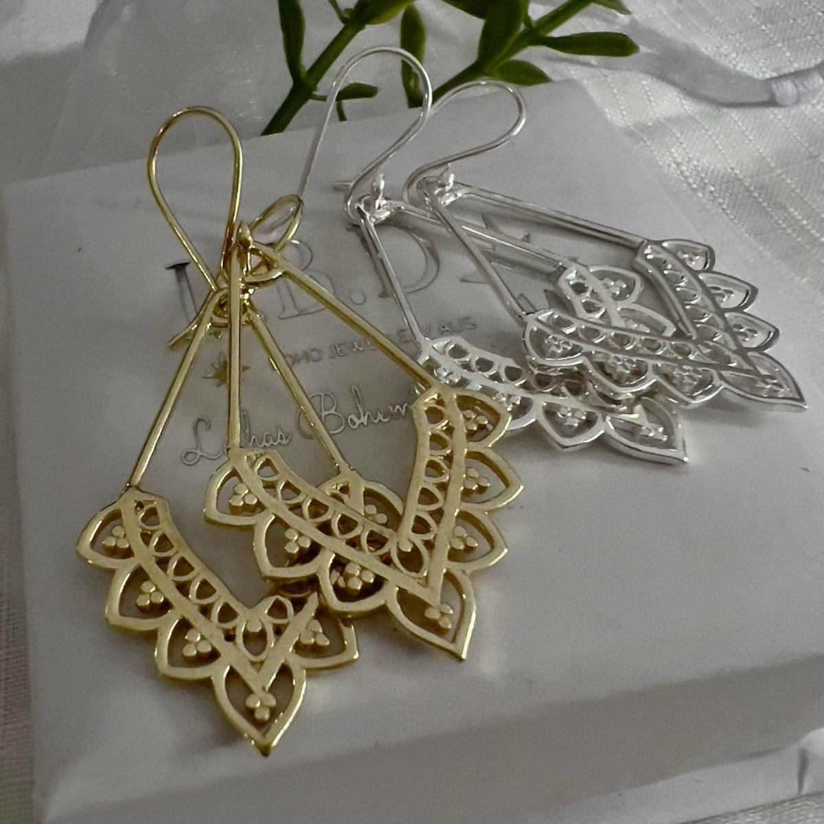 Laihas Prestige Maisie Sterling Silver Boho Earrings for Women – Handmade Dangle Earrings for Boho Chic Style, Everyday Wear & Special Occasions