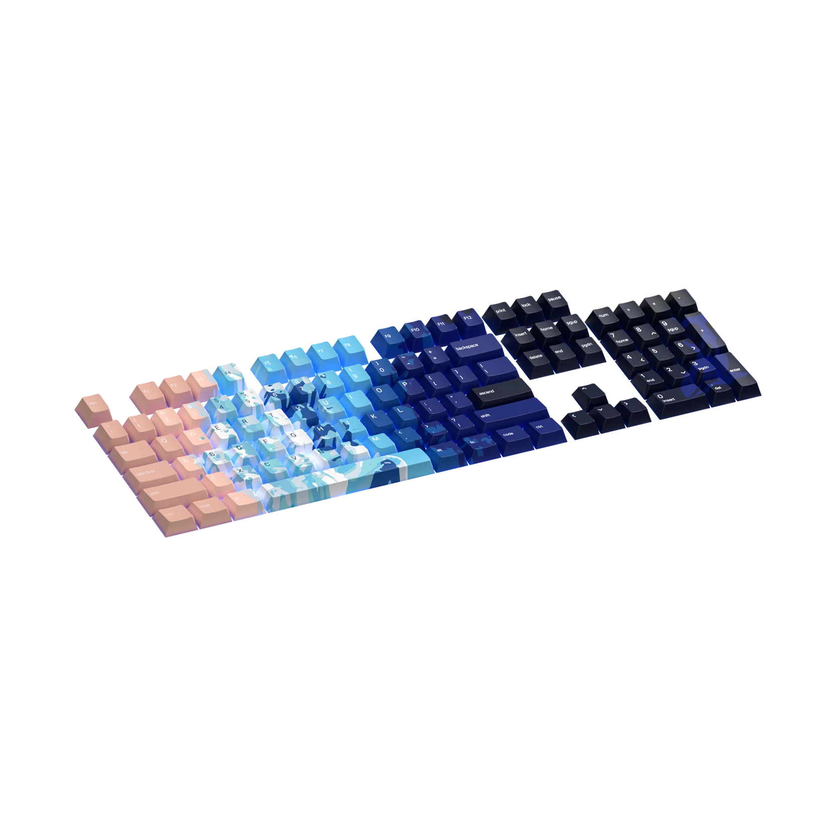 High Tide Keycaps for Mechanical Keyboards - Custom Cherry MX Keycaps for Gaming & Typing - Perfect for PC, Mac & Laptop Keyboards