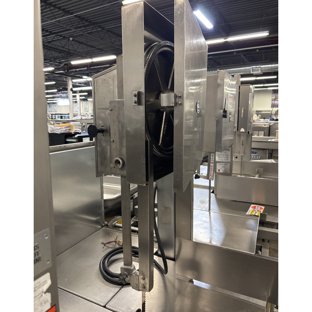 Used Hobart 6801 22 142 Vertical Meat Saw - 3 HP, 200/230V, 3 Phase Commercial Meat Cutting Machine for Butcher Shops & Food Processing