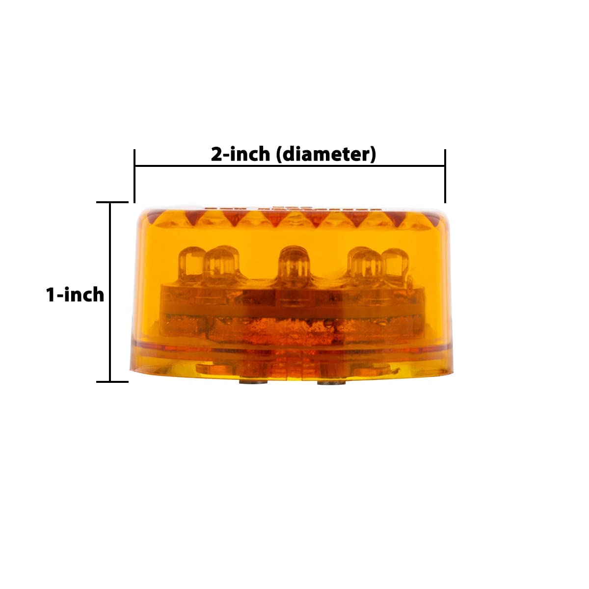 United Pacific 40-Pack 38170CB Super Bright 9 LED 2-Inch Round Clearance Marker Lights - Sonic Sealed, Energy Efficient Amber LED/Lens for Trucks, Trailers & RVs | Waterproof, Durable Marker Lights for Night Driving Safety