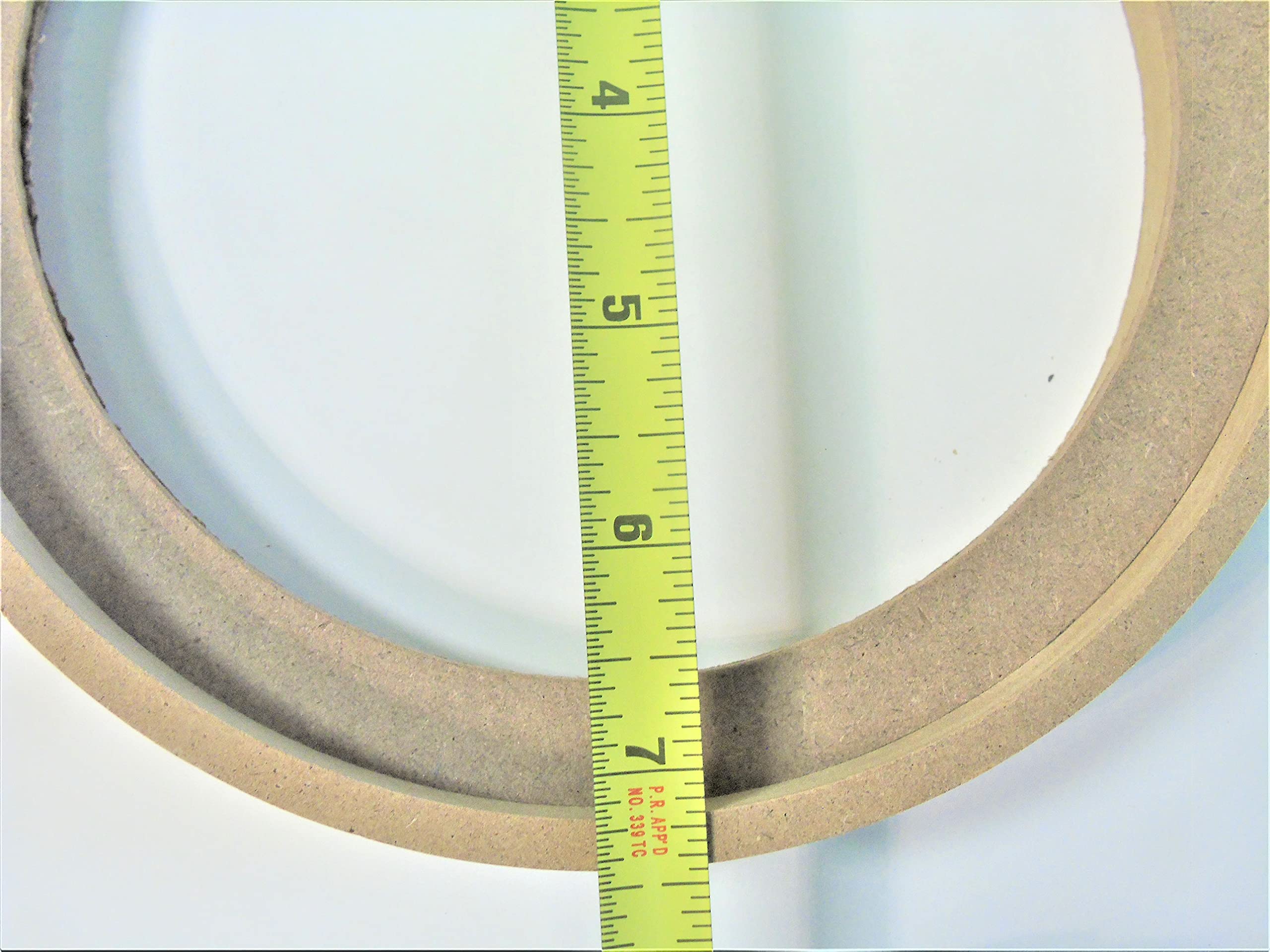 6.5 Inch MDF Speaker Subwoofer Spacer Rings (3-Pack) with Bezel & Gorilla Glue - Perfect for Car Audio Installation & DIY Speaker Projects