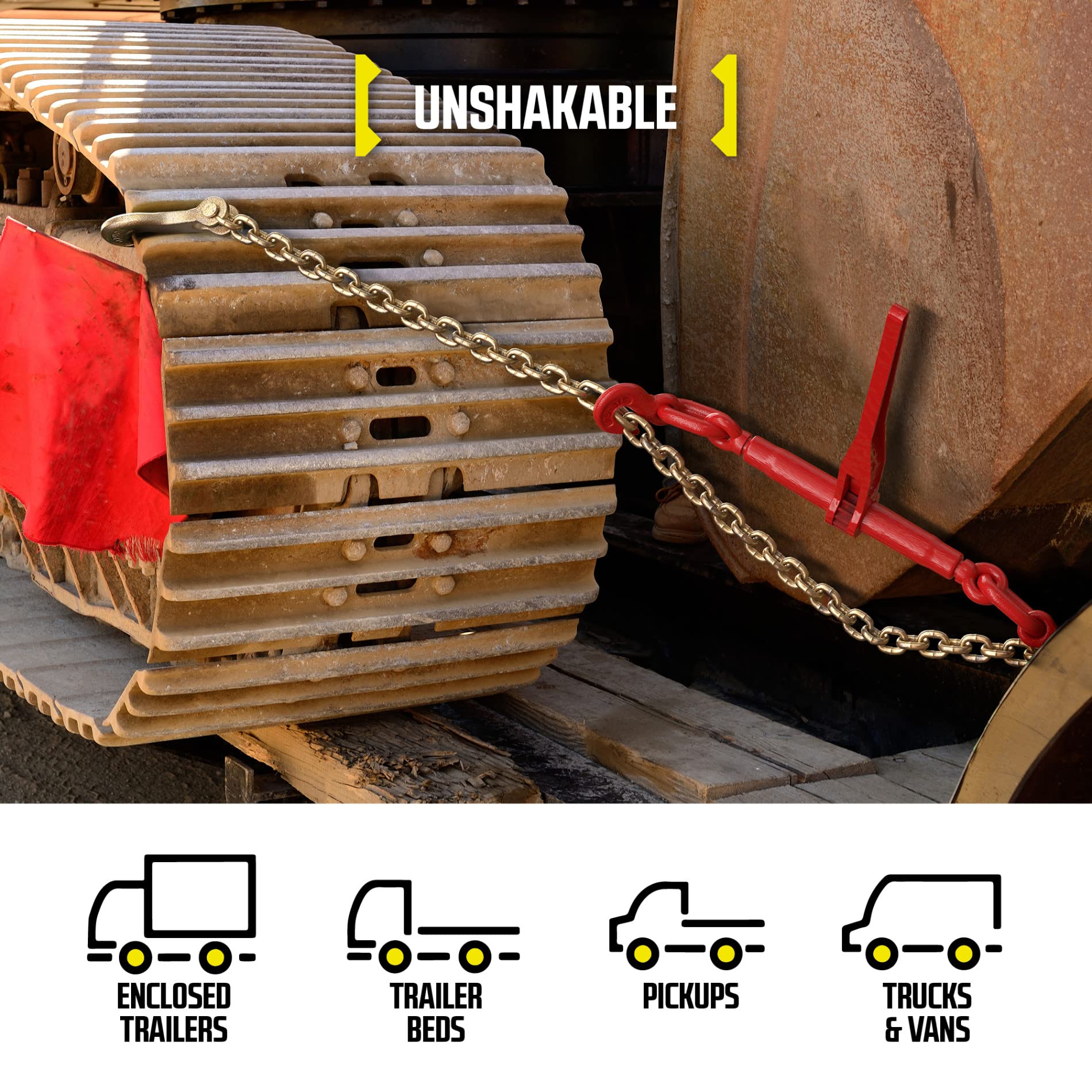 Heavy Duty DC Cargo Chain Binder Kit - 3/8