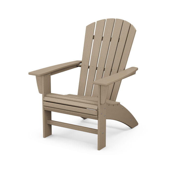 POLYWOOD Nautical Curveback Adirondack Chair - Durable Outdoor Furniture for Patio, Poolside & Beach - Weather-Resistant Plastic Adirondack Chair for Garden, Deck & Backyard Relaxation