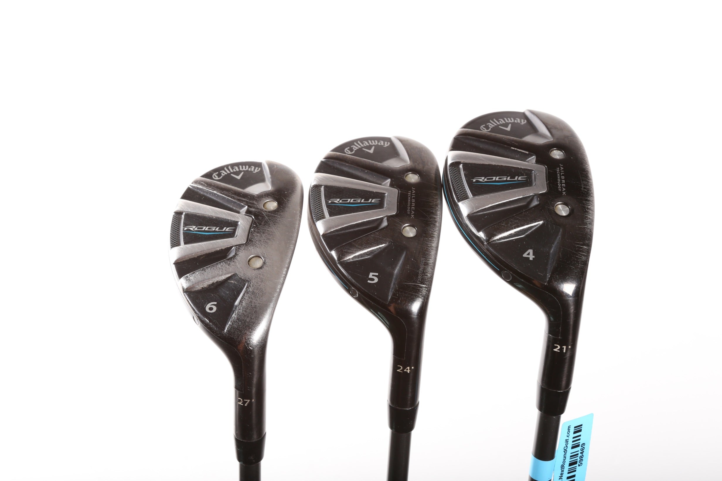 Used Callaway Rogue Hybrid Golf Club Set - Right Handed 4H, 5H, 6H with Regular Flex Shafts | Perfect for Mid-Handicap Golfers & Course Play