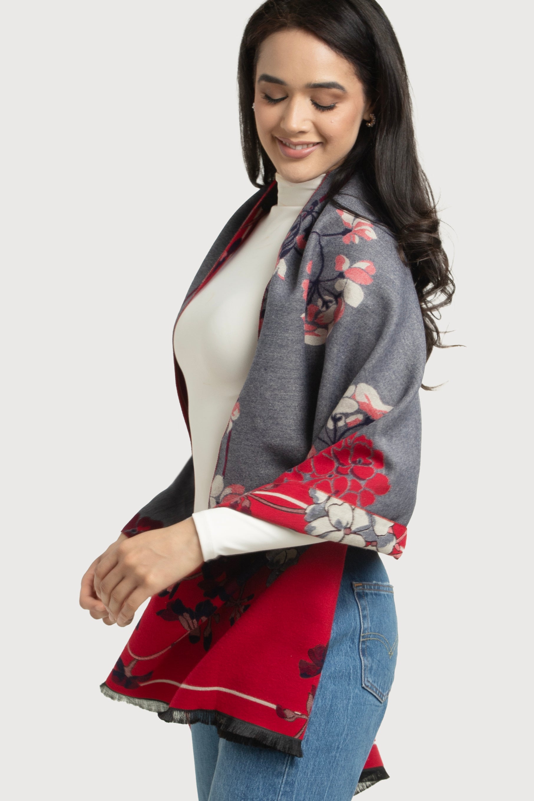 Reversible Denim Scarf for Women & Men - Stylish & Versatile Fashion Accessory for All Seasons - Perfect for Casual Outfits, Travel & Layering