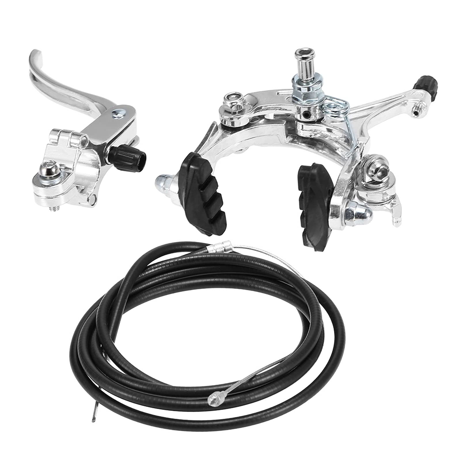 FANGSHUILIN Fixie Bike Brake Kit - Front & Rear Caliper Brake Set for Road Bikes, Cruisers & Fixed Gear Bicycles - Durable Black Rear Brake for Urban Commuting & Performance Cycling