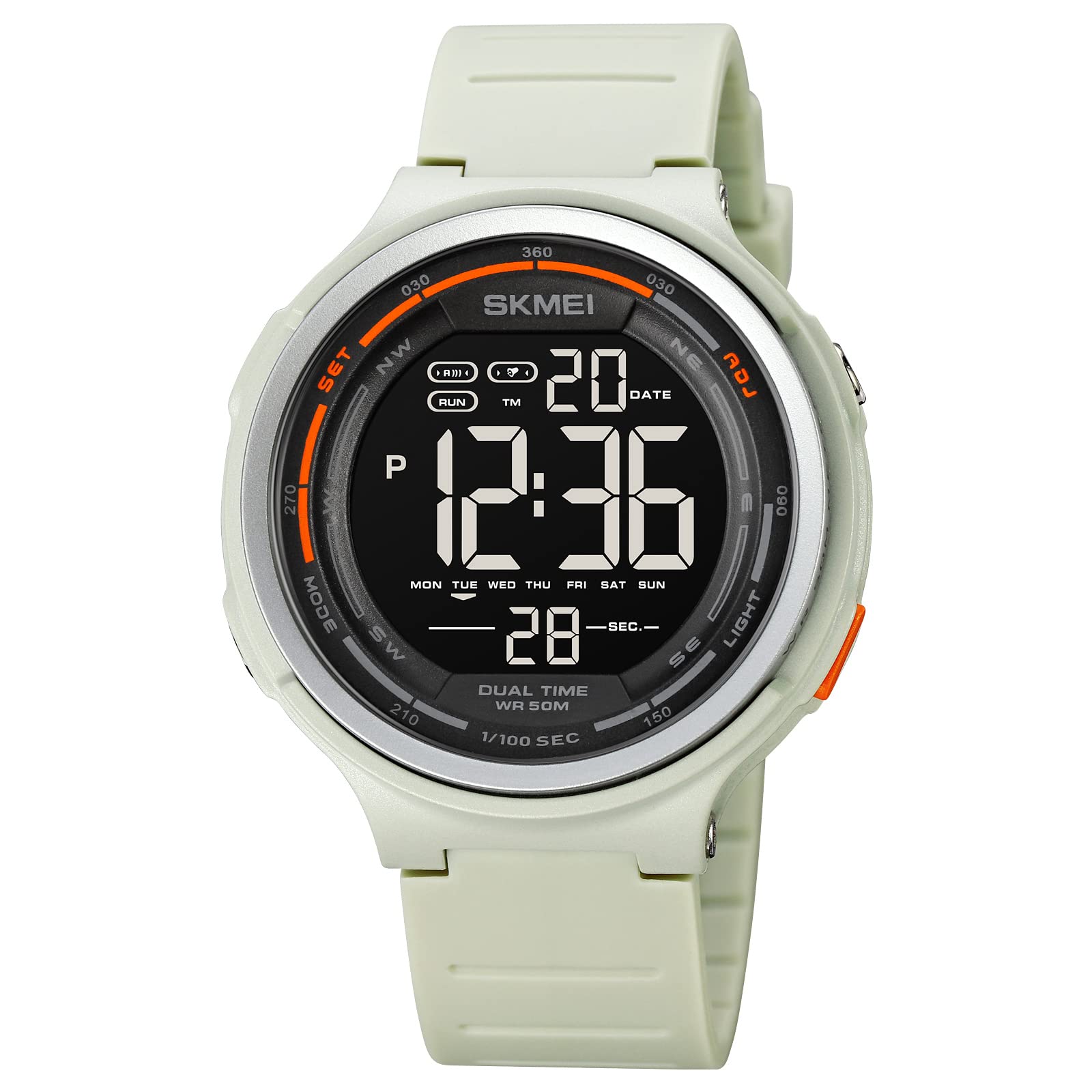 Digital Sports Watch for Men - Large Face LED Backlight Waterproof Stopwatch Alarm Wristwatch - Perfect for Running, Hiking, Gym & Outdoor Activities