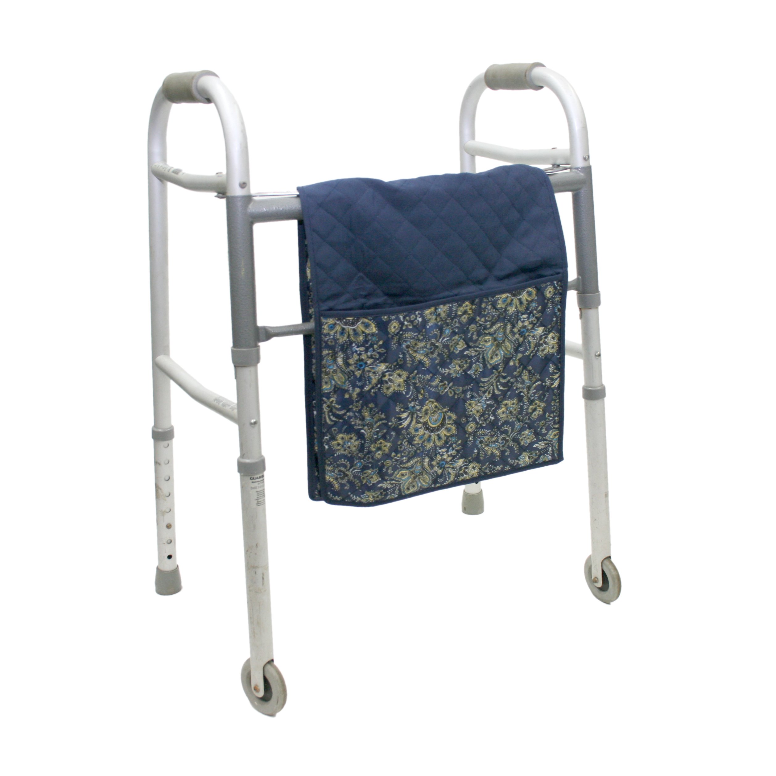 LAMINET Walker Organizer - Stylish Paisley Design | Foldable Walking Cane Holder for Seniors & Mobility Aid Users | Perfect for Home, Travel, and Outdoor Use