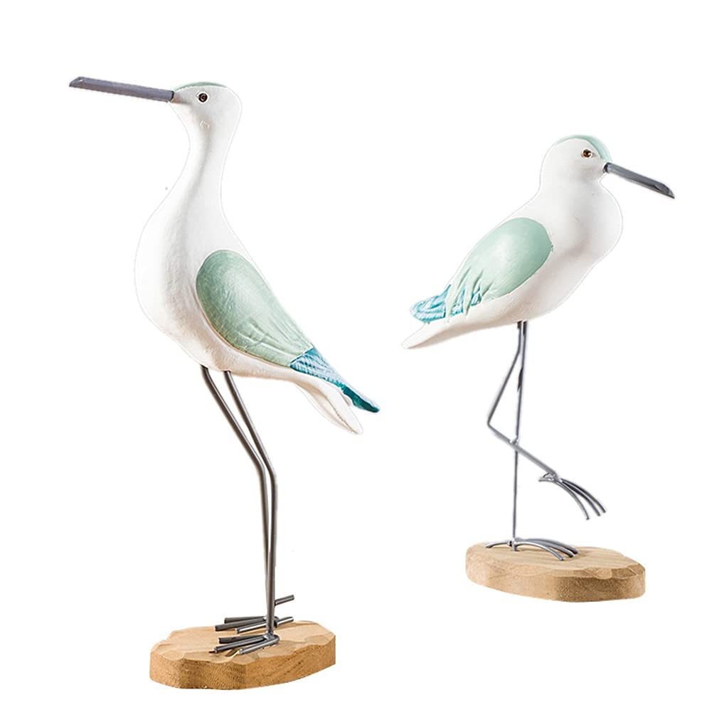 Handcrafted Wooden Seagull Sculpture - Lifelike Mediterranean Bird Figurine for Home & Office Desk Decor | Coastal Theme Decor, Gift Idea for Beach Lovers