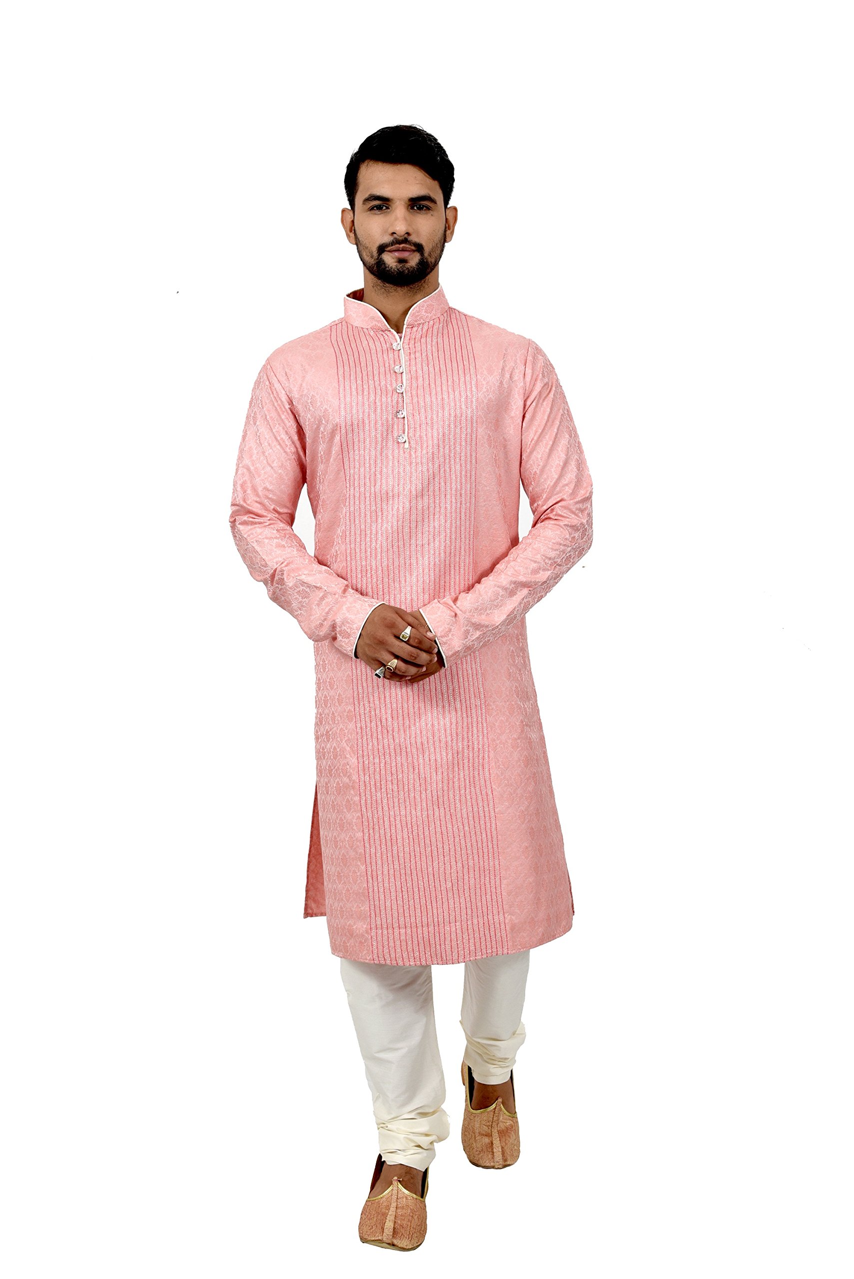 Authentic Indian Traditional Brocade Silk Cotton Kurta Pajama Set for Men | Comfortable Ethnic Wear for Festivals, Weddings & Special Occasions
