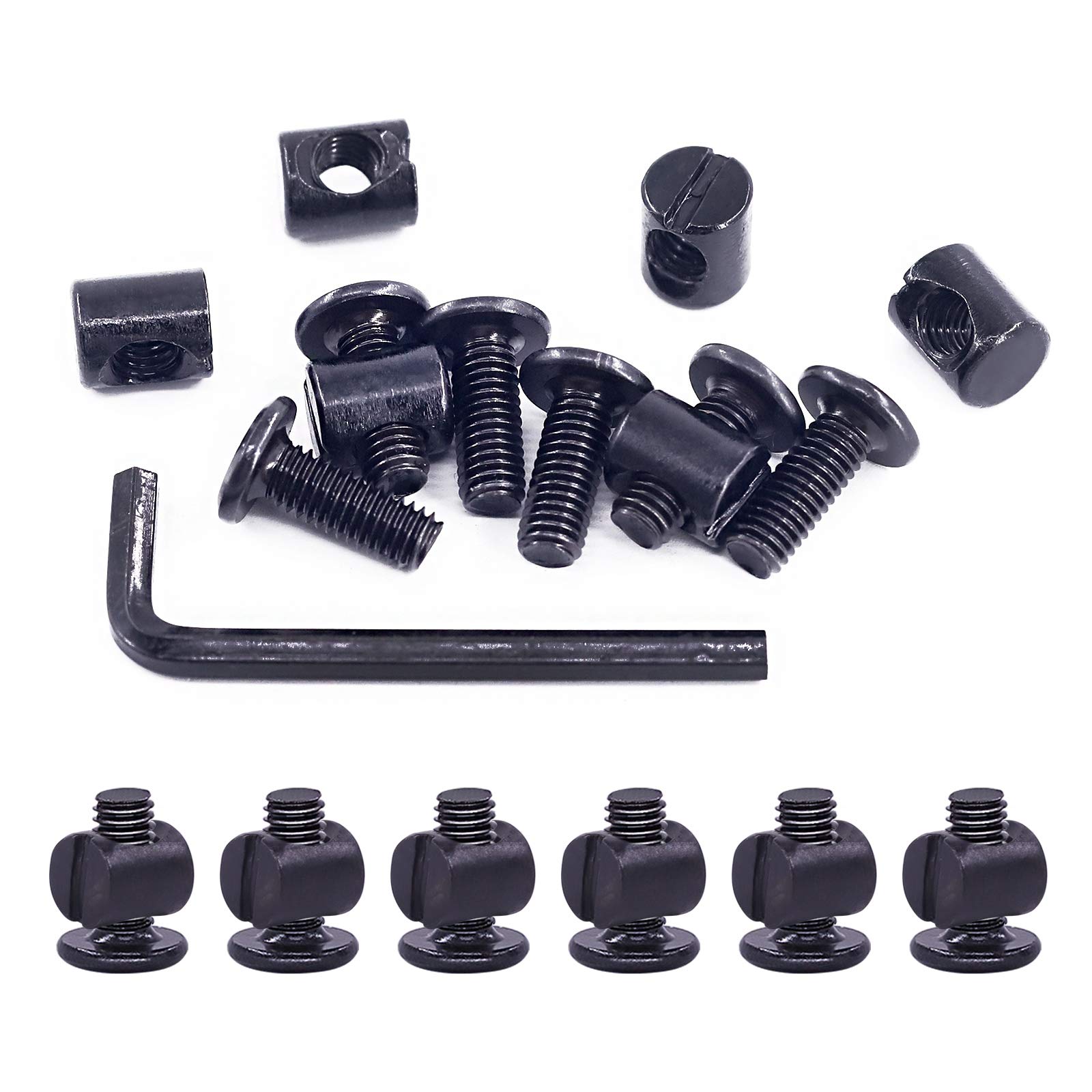 Swpeet 25Pcs M6x15mm Crib Screws with Allen Wrench - Perfect for Baby Beds & Furniture Assembly